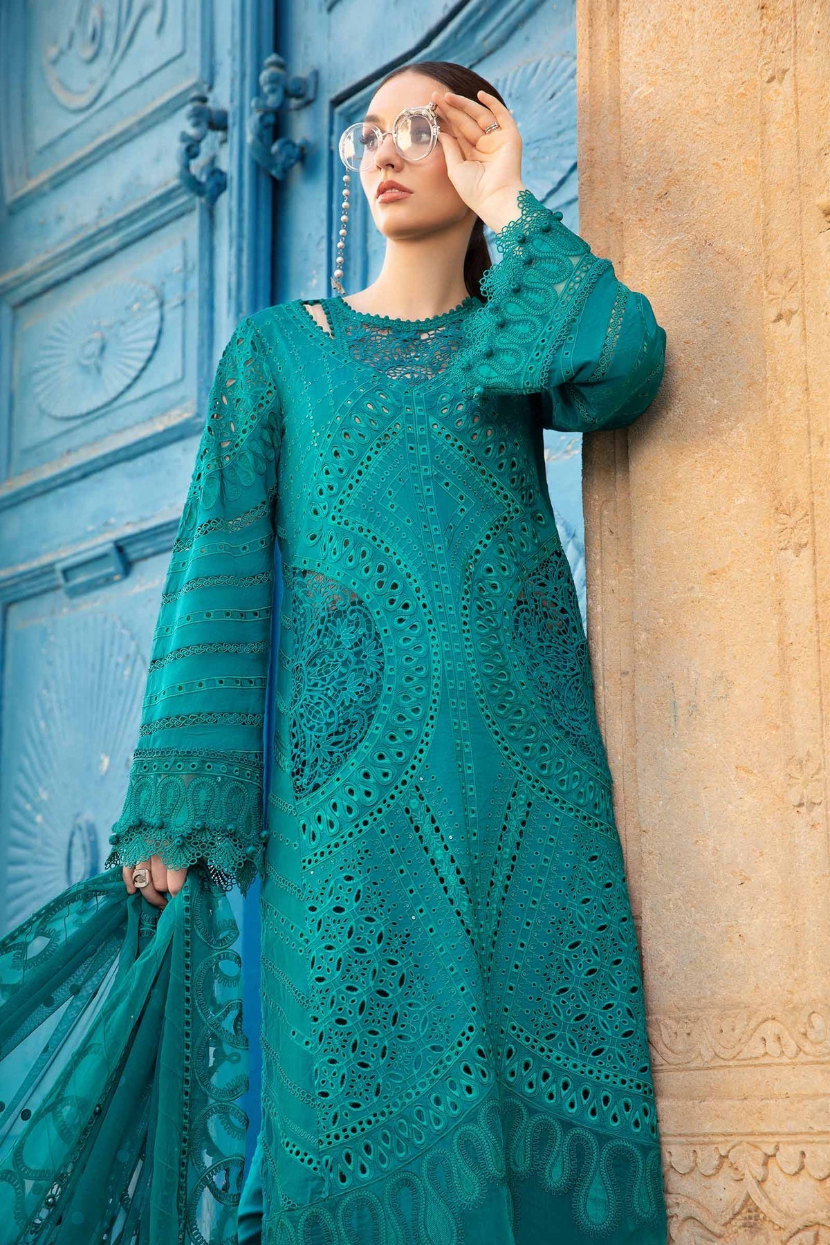 Maria B | Voyage a' Luxe Lawn | D-2402-A by Maria B - Designer Dress - Type: Ladies Clothes - Available at Libayah - 100% Original