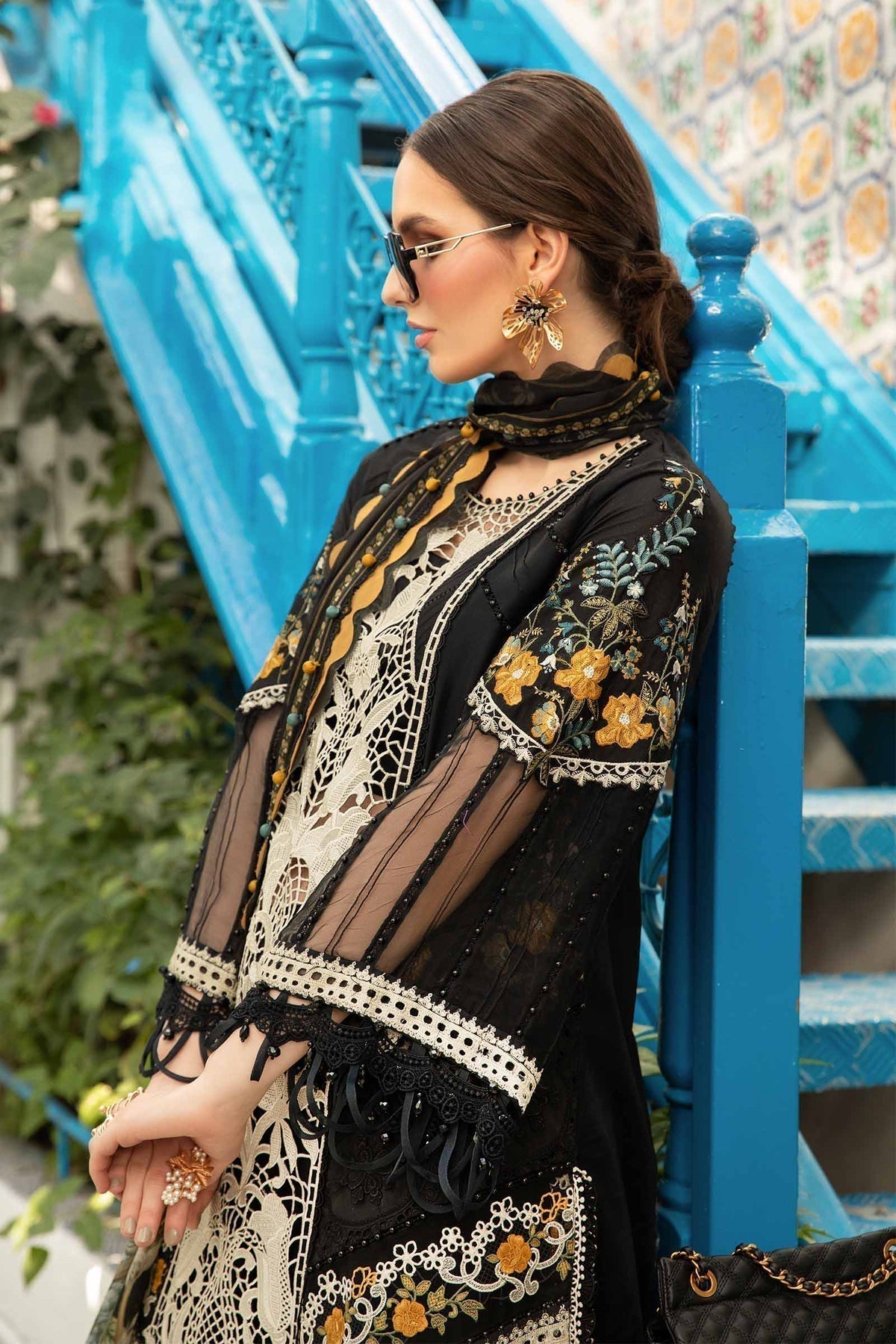 Maria B | Voyage a' Luxe Lawn | D-2415-B by Maria B - Designer Dress  - Type : Ladies Clothes - Available at Libayah - 100% Original 
