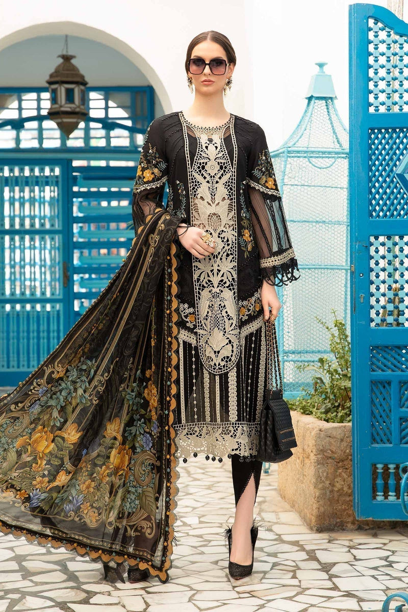 Maria B | Voyage a' Luxe Lawn | D-2415-B by Maria B - Designer Dress  - Type : Ladies Clothes - Available at Libayah - 100% Original 