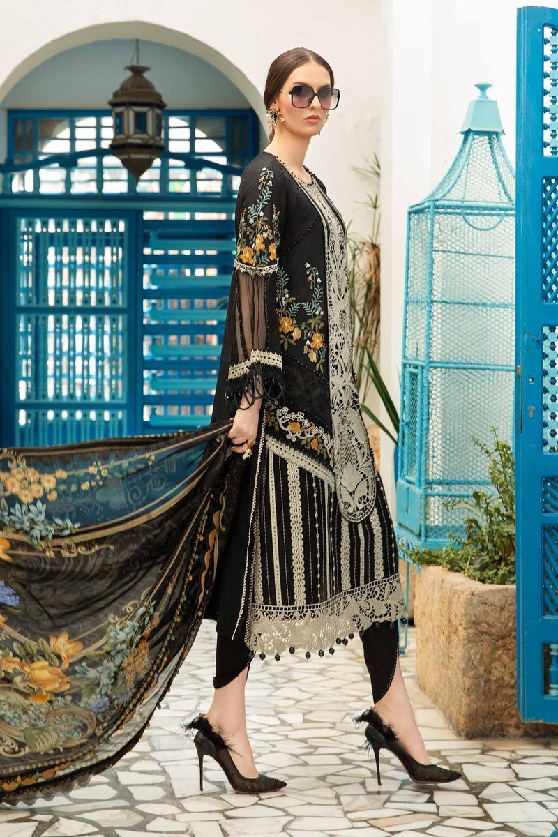 Maria B | Voyage a' Luxe Lawn | D-2415-B by Maria B - Designer Dress  - Type : Ladies Clothes - Available at Libayah - 100% Original 