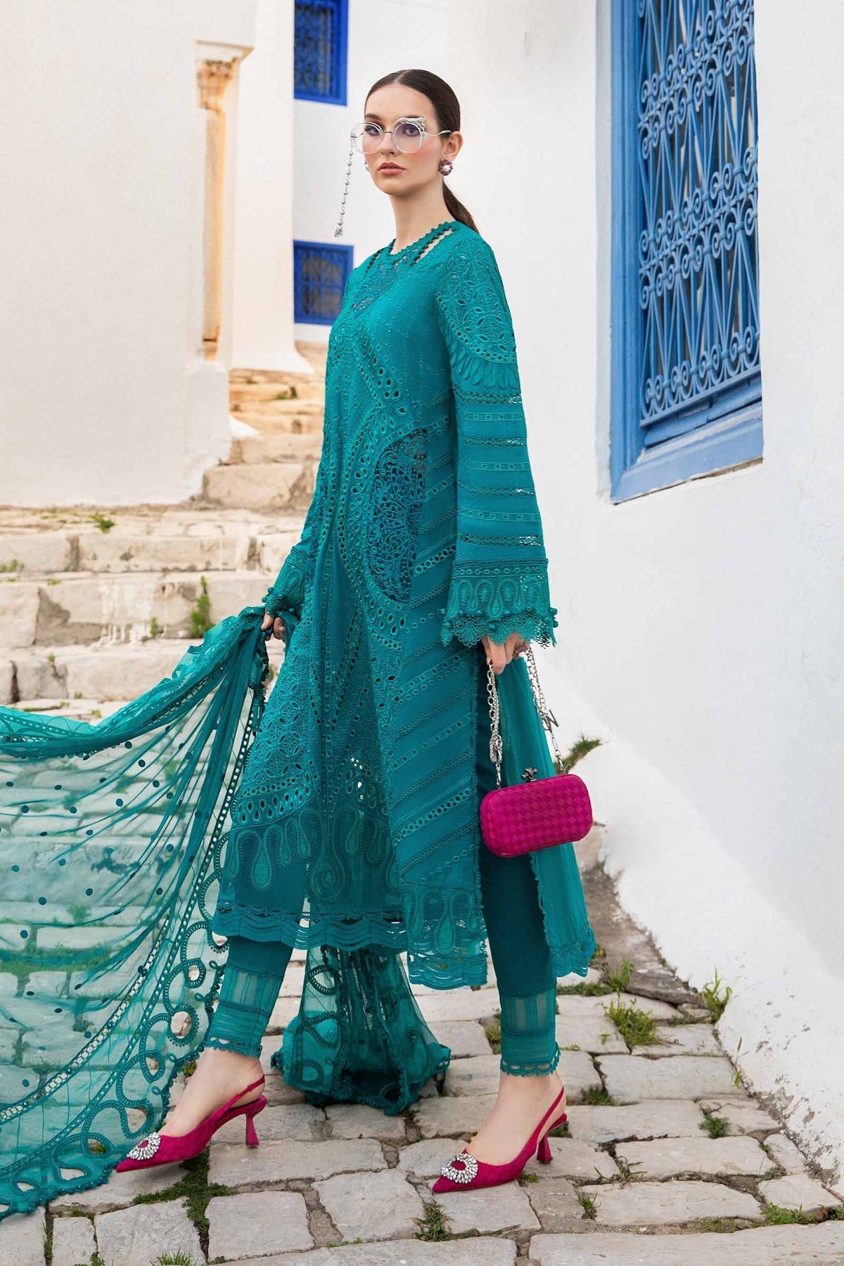 Maria B | Voyage a' Luxe Lawn | D-2402-A by Maria B - Designer Dress - Type: Ladies Clothes - Available at Libayah - 100% Original