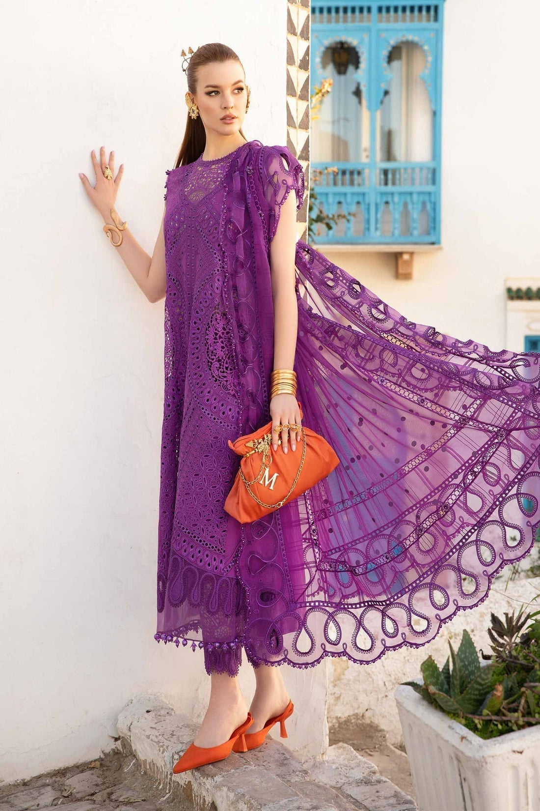 Maria B | Voyage a' Luxe Lawn | D-2402-B by Maria B - Designer Dress  - Type : Ladies Clothes - Available at Libayah - 100% Original 