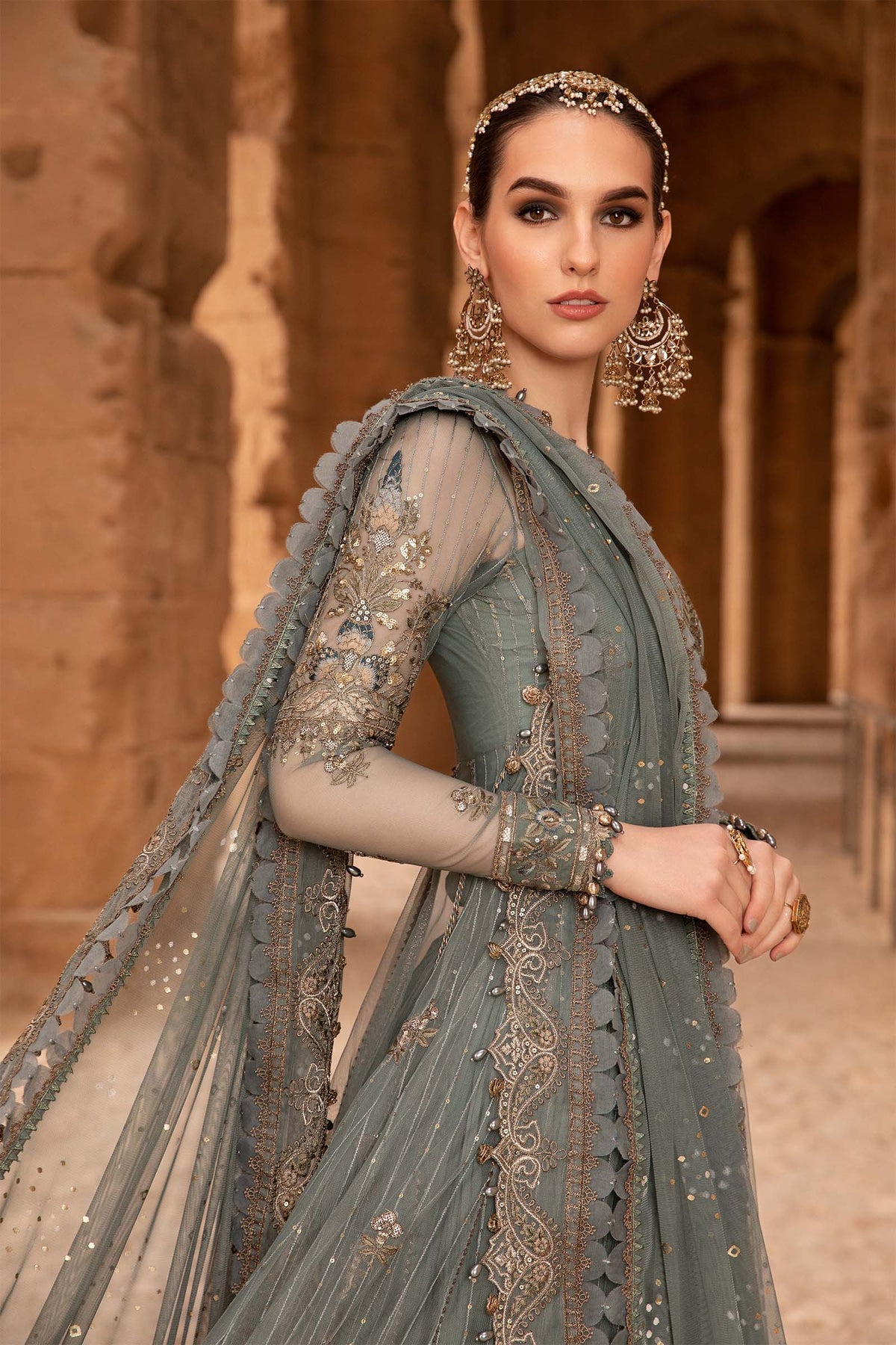 Maria B | Voyage a' Luxe Lawn | D-2403-A by Maria B - Designer Dress  - Type : Ladies Clothes - Available at Libayah - 100% Original 