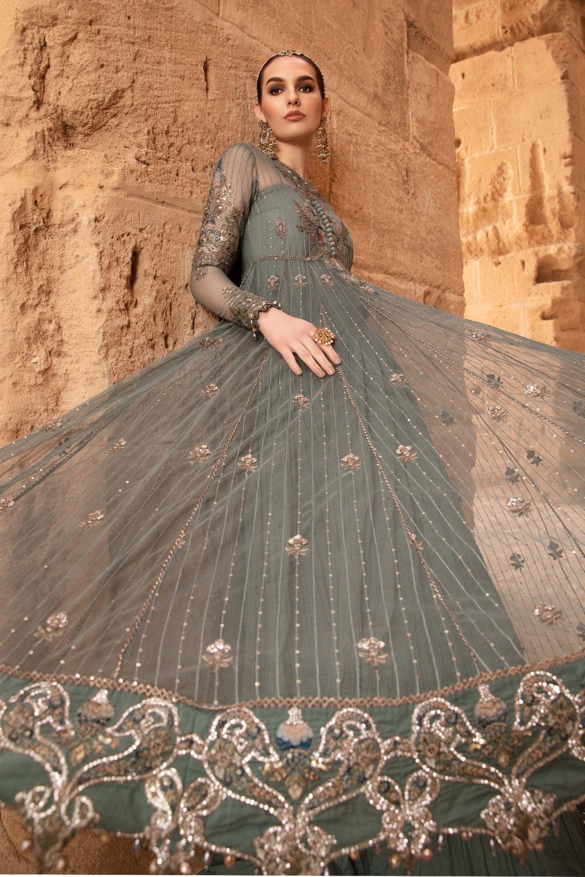 Maria B | Voyage a' Luxe Lawn | D-2403-A by Maria B - Designer Dress  - Type : Ladies Clothes - Available at Libayah - 100% Original 
