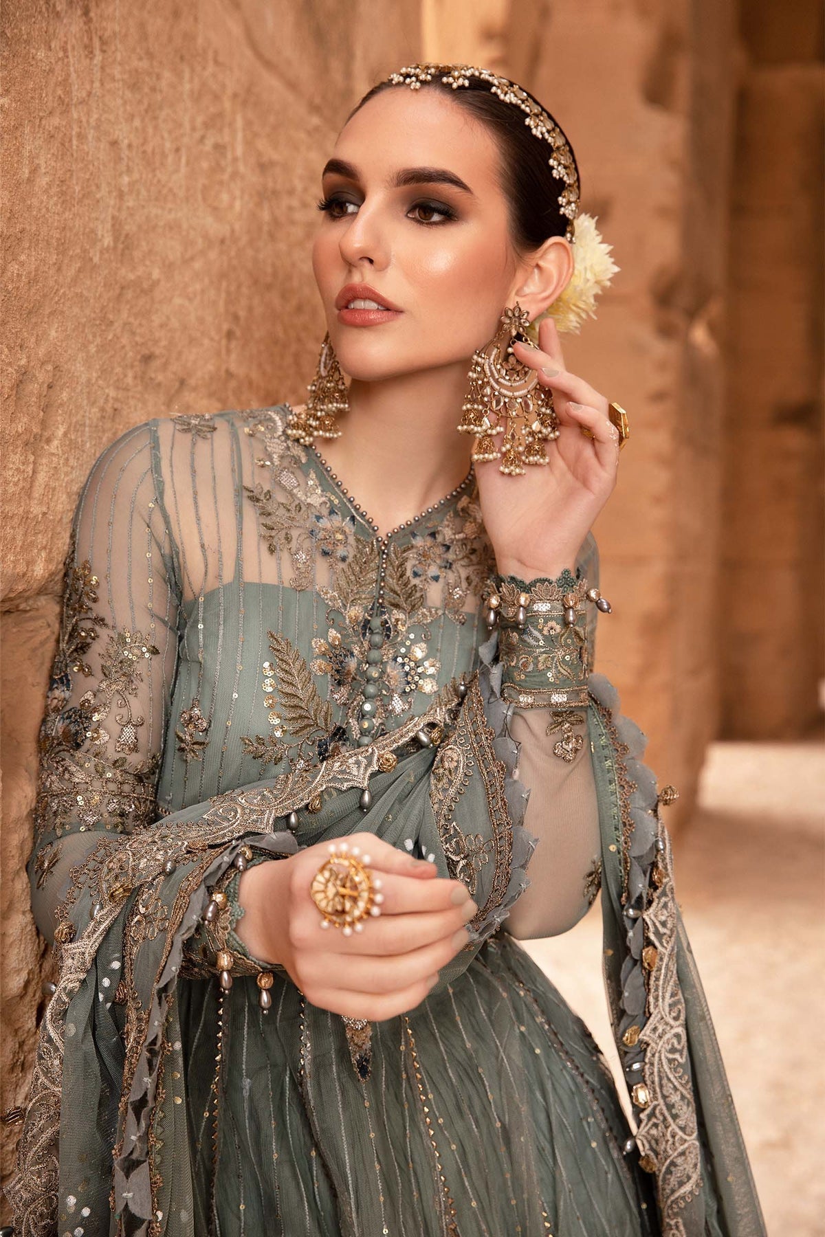 Maria B | Voyage a' Luxe Lawn | D-2403-A by Maria B - Designer Dress  - Type : Ladies Clothes - Available at Libayah - 100% Original 