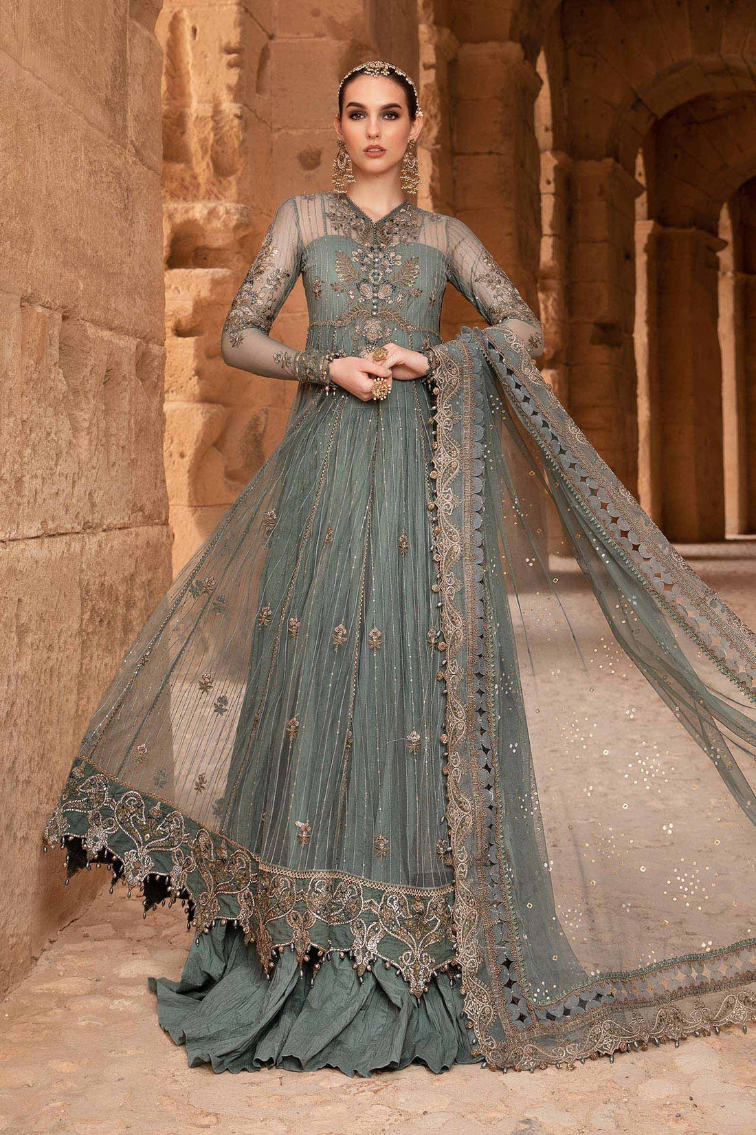 Maria B | Voyage a' Luxe Lawn | D-2403-A by Maria B - Designer Dress  - Type : Ladies Clothes - Available at Libayah - 100% Original 