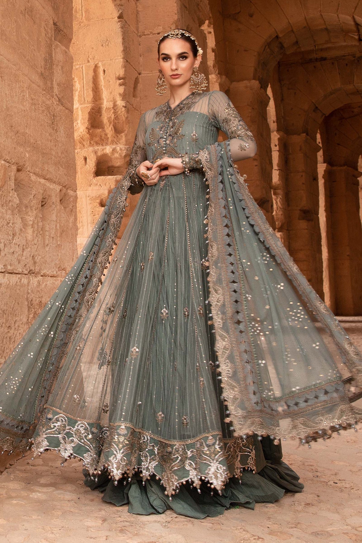 Maria B | Voyage a' Luxe Lawn | D-2403-A by Maria B - Designer Dress  - Type : Ladies Clothes - Available at Libayah - 100% Original 