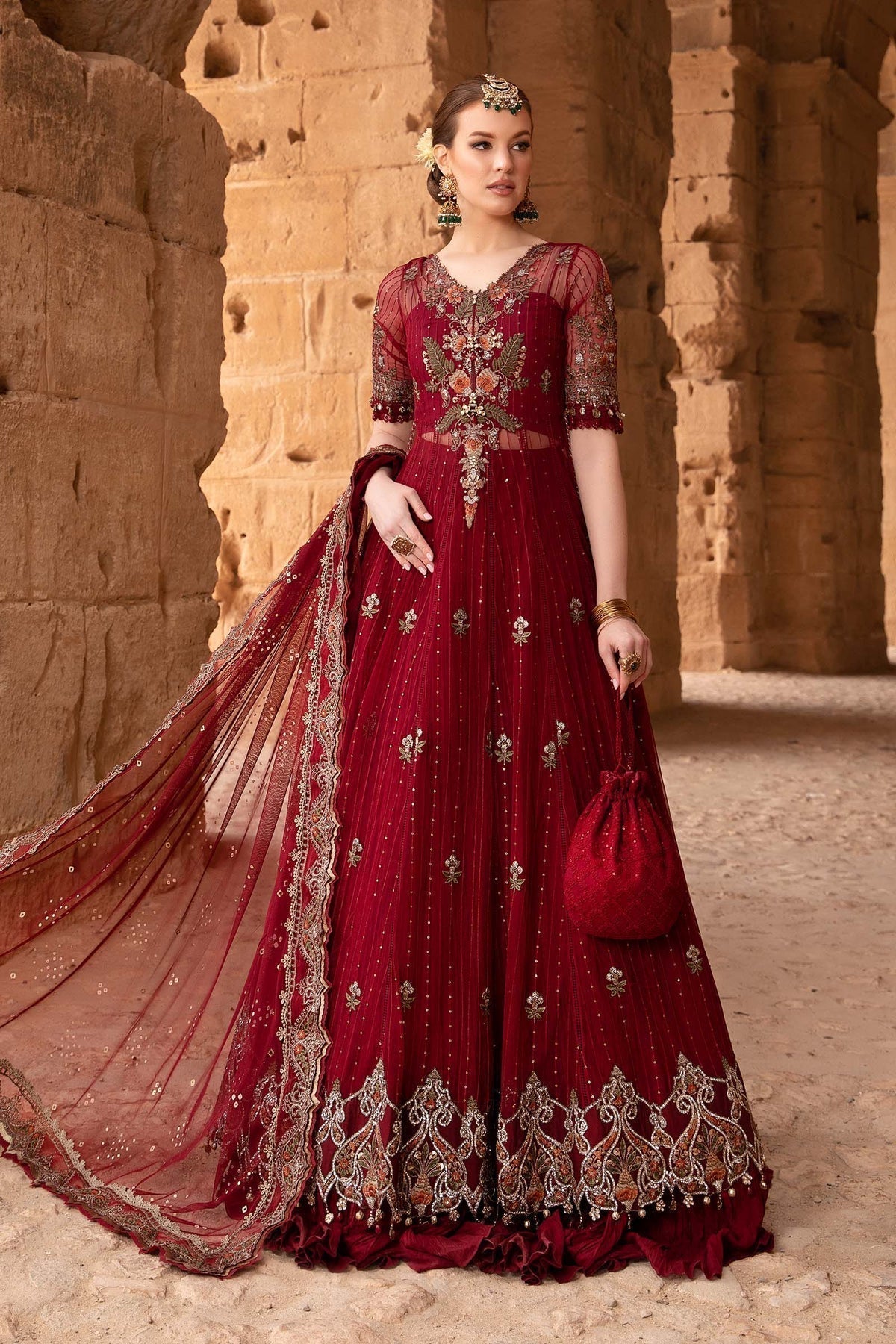 Maria B | Voyage a' Luxe Lawn | D-2403-B by Maria B - Designer Dress  - Type : Ladies Clothes - Available at Libayah - 100% Original 