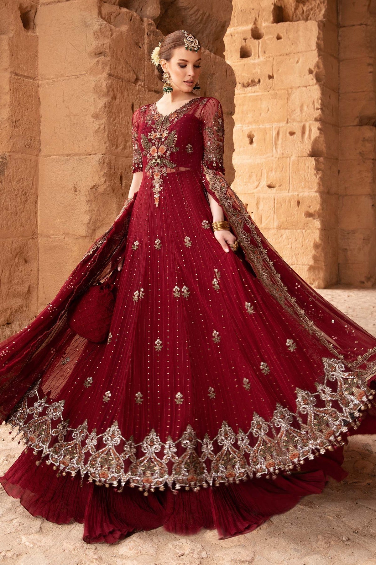 Maria B | Voyage a' Luxe Lawn | D-2403-B by Maria B - Designer Dress  - Type : Ladies Clothes - Available at Libayah - 100% Original 