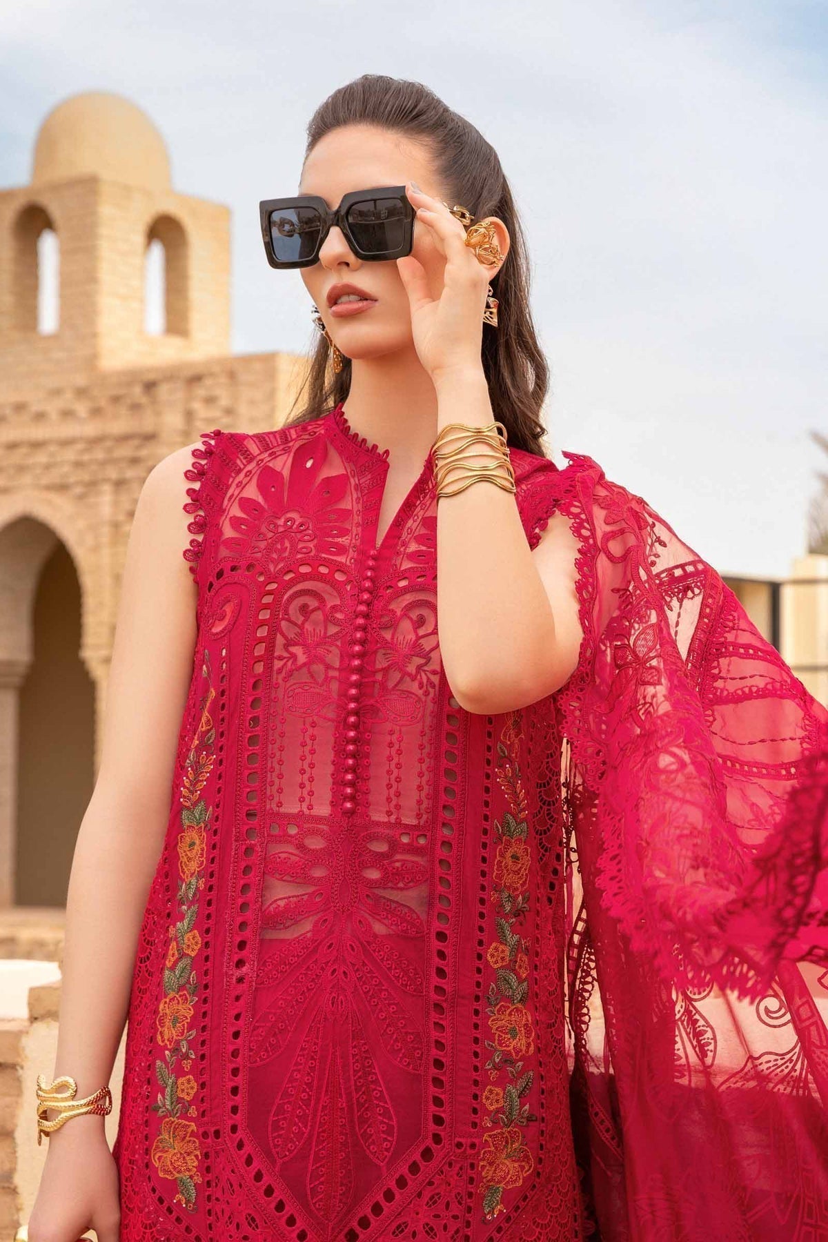 Maria B | Voyage a' Luxe Lawn | D-2404-A by Maria B - Designer Dress  - Type : Ladies Clothes - Available at Libayah - 100% Original 