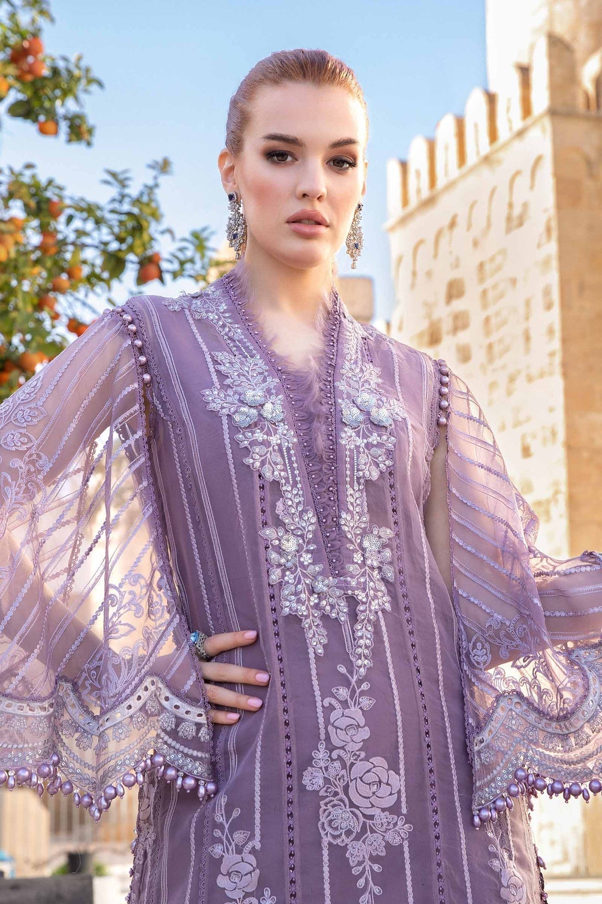 Maria B | Voyage a' Luxe Lawn | D-2401-A by Maria B - Designer Dress  - Type : Ladies Clothes - Available at Libayah - 100% Original 