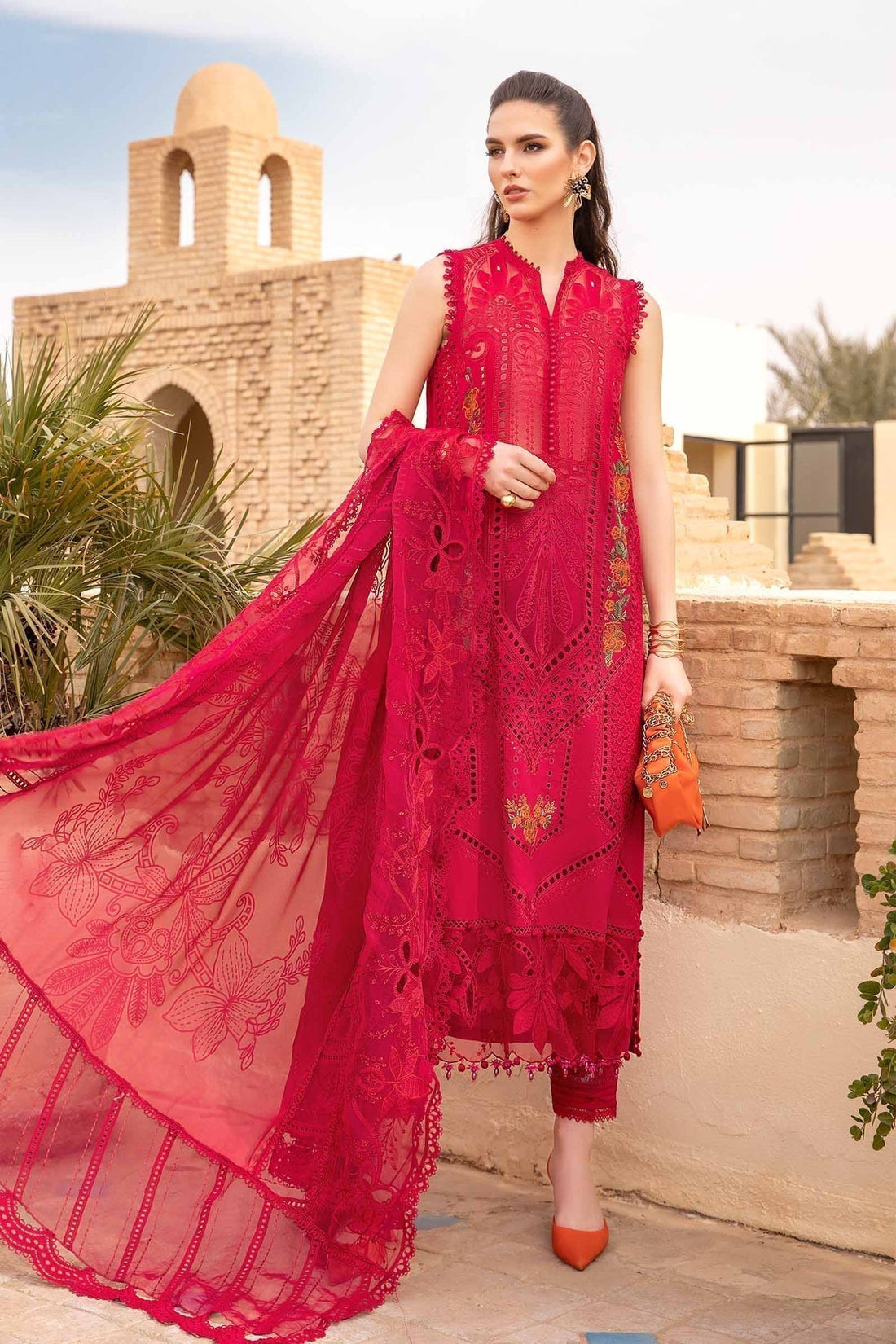 Maria B | Voyage a' Luxe Lawn | D-2404-A by Maria B - Designer Dress  - Type : Ladies Clothes - Available at Libayah - 100% Original 