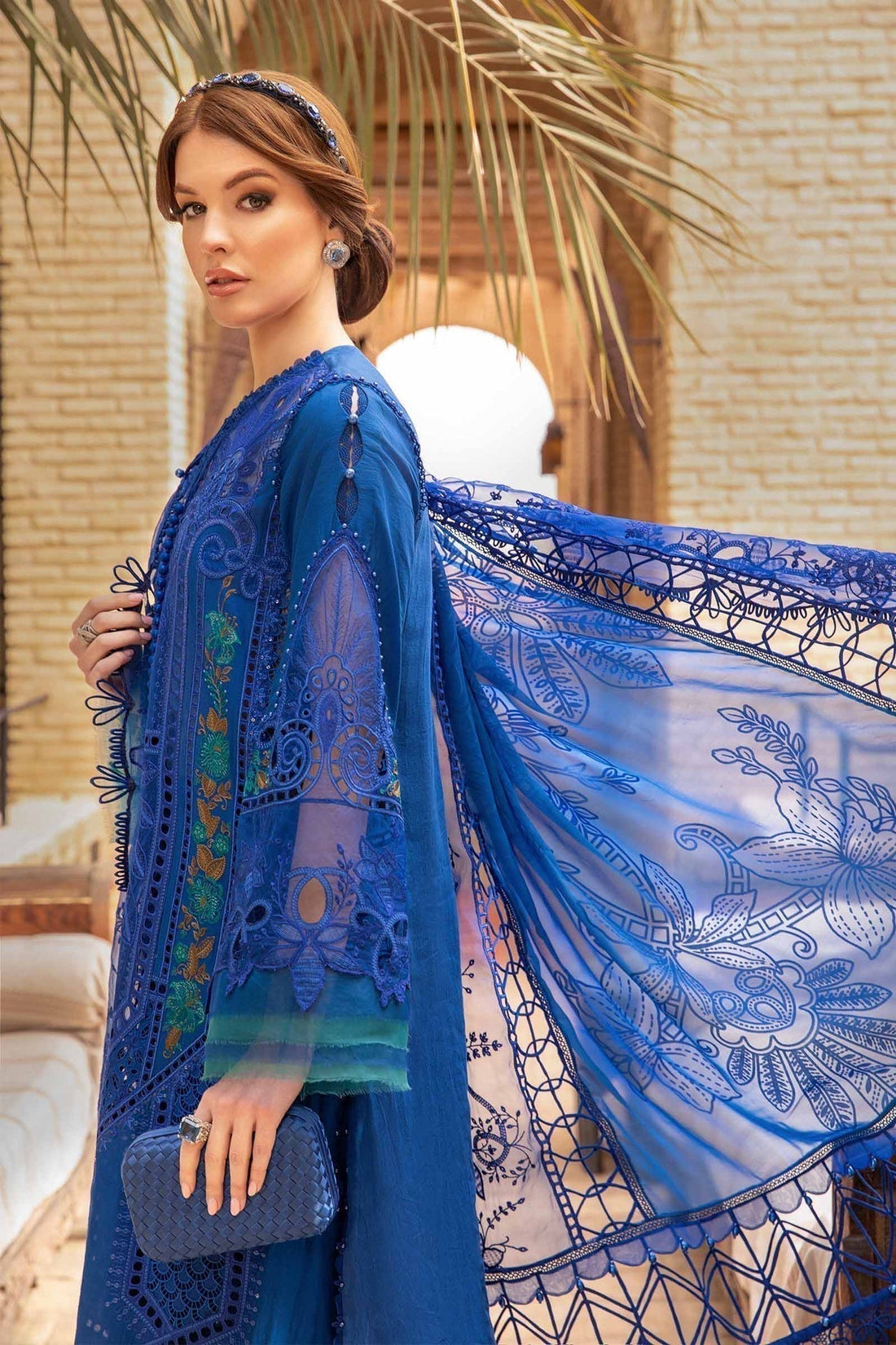 Maria B | Voyage a' Luxe Lawn | D-2404-B by Maria B - Designer Dress  - Type : Ladies Clothes - Available at Libayah - 100% Original 