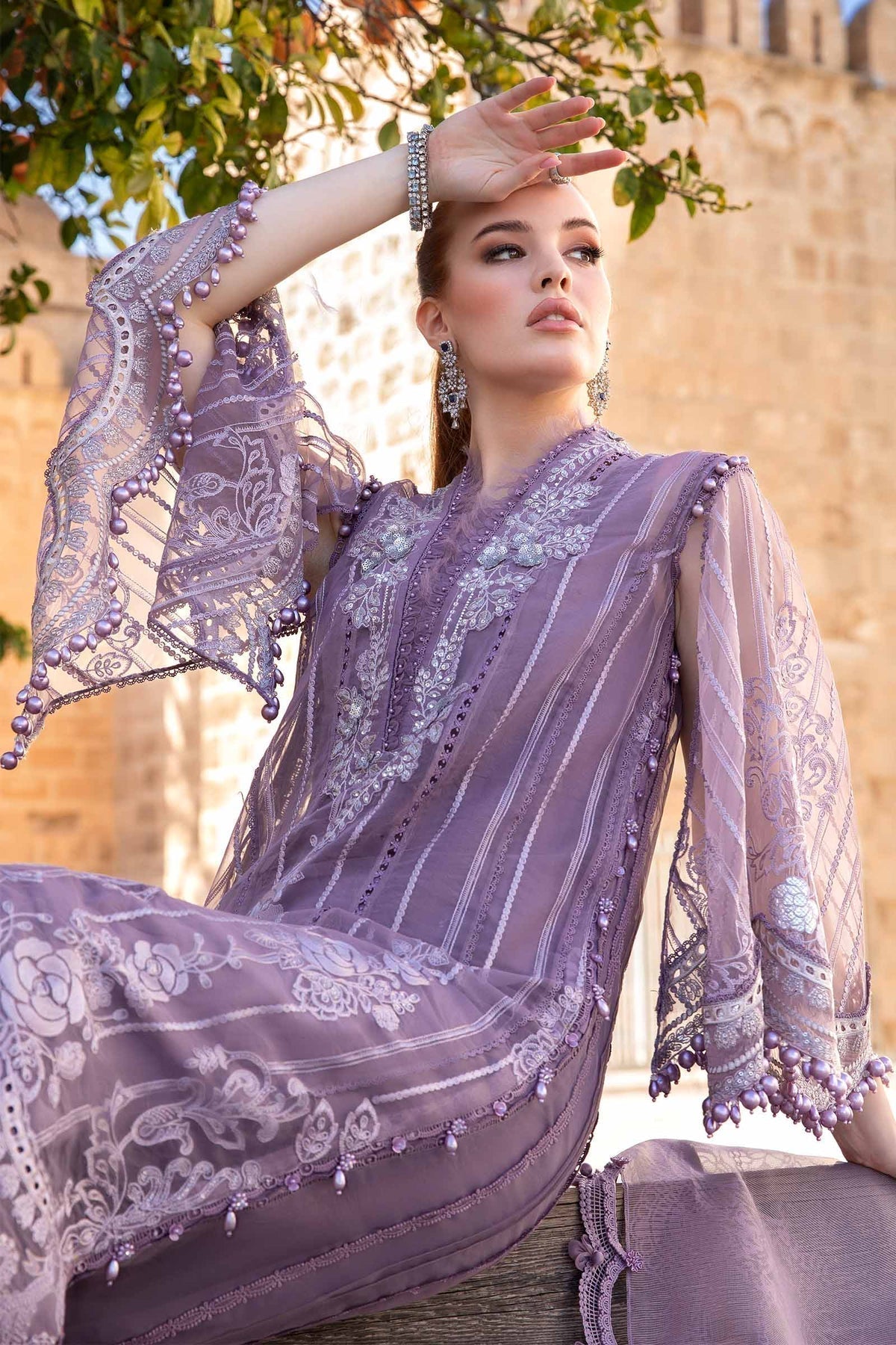 Maria B | Voyage a' Luxe Lawn | D-2401-A by Maria B - Designer Dress  - Type : Ladies Clothes - Available at Libayah - 100% Original 