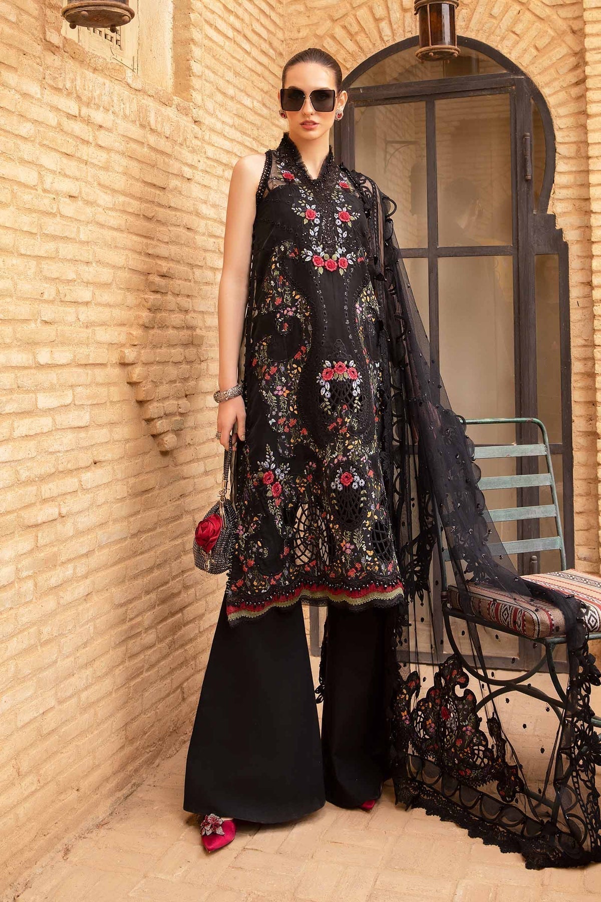 Maria B | Voyage a' Luxe Lawn | D-2405-B by Maria B - Designer Dress  - Type : Ladies Clothes - Available at Libayah - 100% Original 
