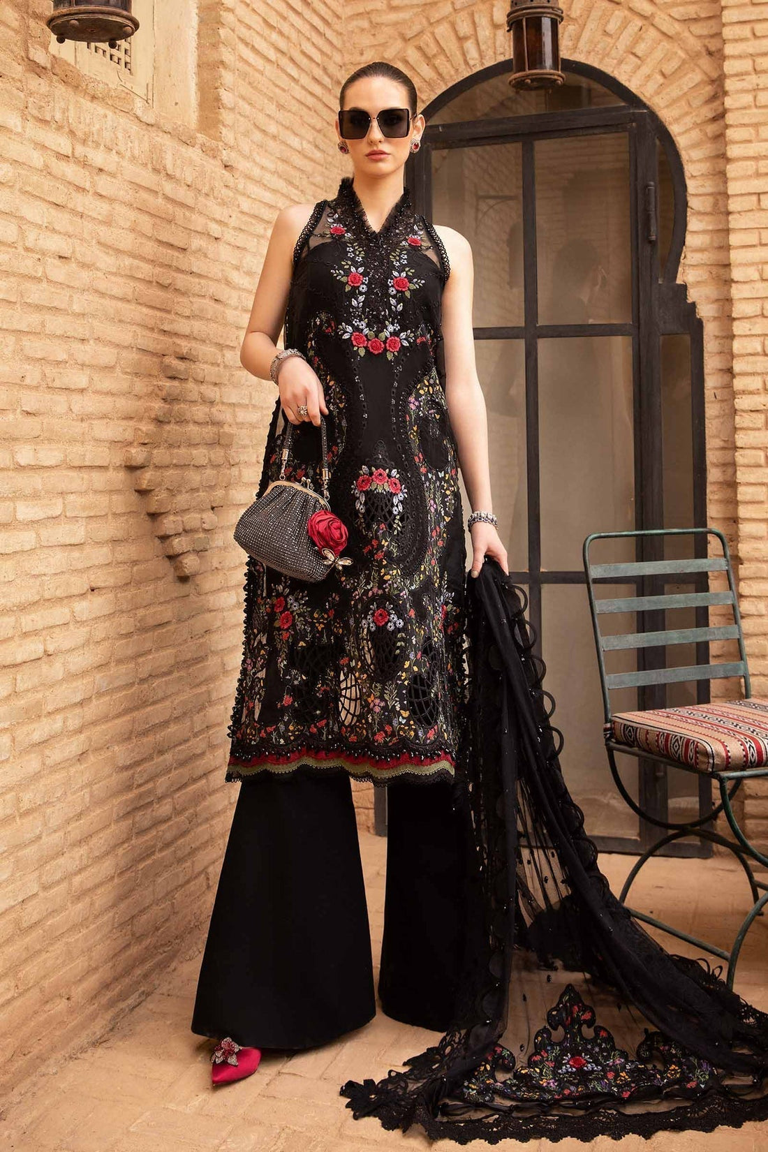 Maria B | Voyage a' Luxe Lawn | D-2405-B by Maria B - Designer Dress  - Type : Ladies Clothes - Available at Libayah - 100% Original 