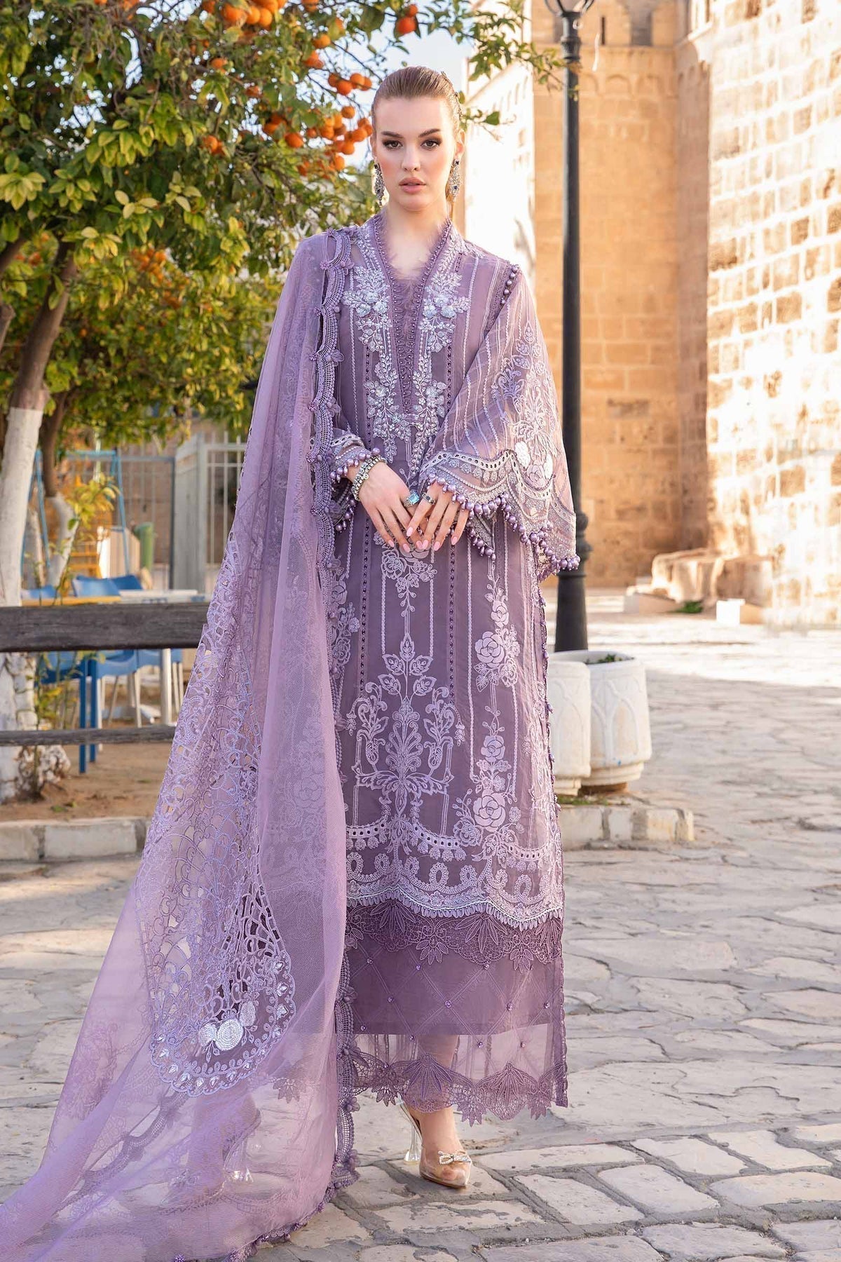 Maria B | Voyage a' Luxe Lawn | D-2401-A by Maria B - Designer Dress  - Type : Ladies Clothes - Available at Libayah - 100% Original 