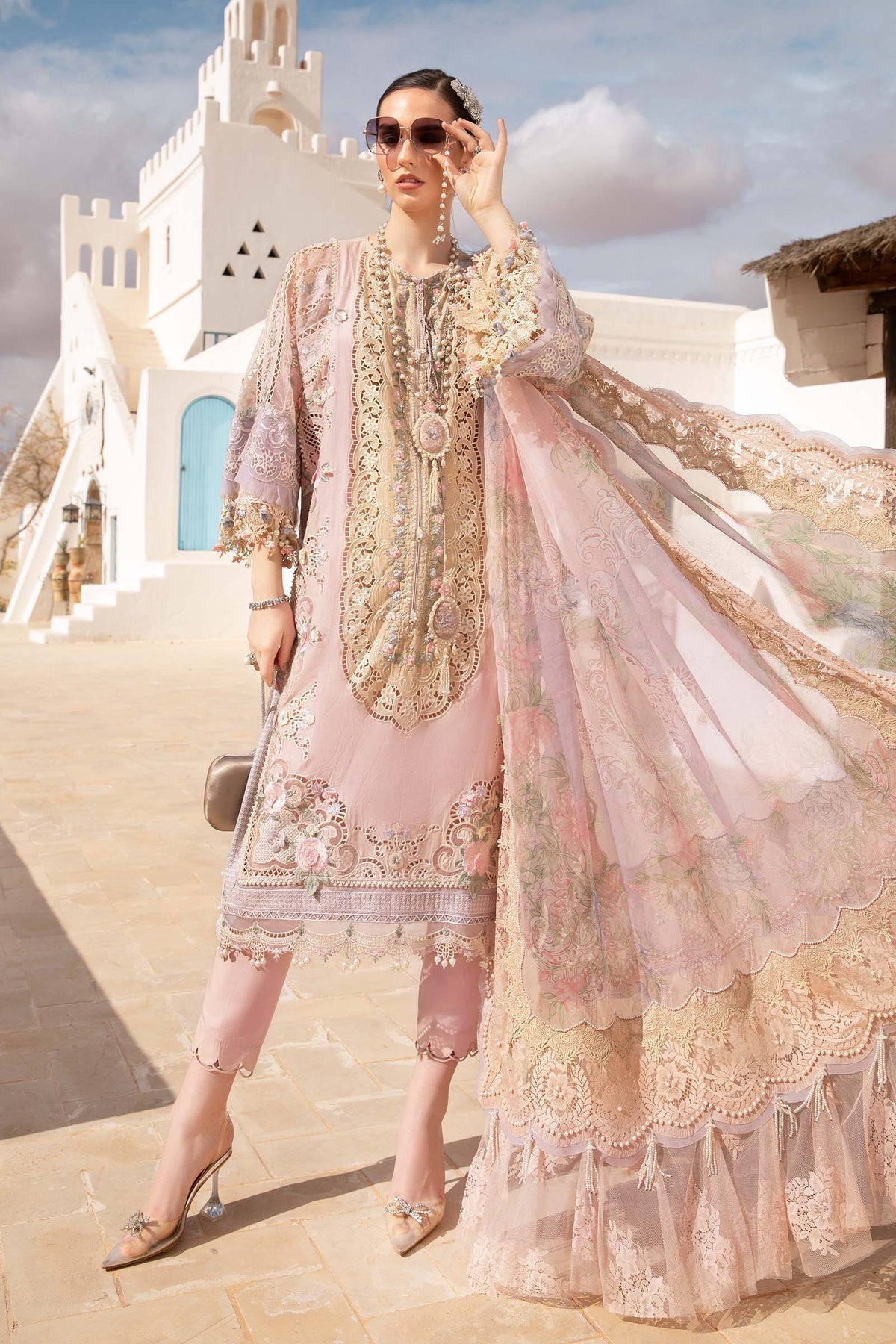 Maria B | Voyage a' Luxe Lawn | D-2406-A by Maria B - Designer Dress  - Type : Ladies Clothes - Available at Libayah - 100% Original 