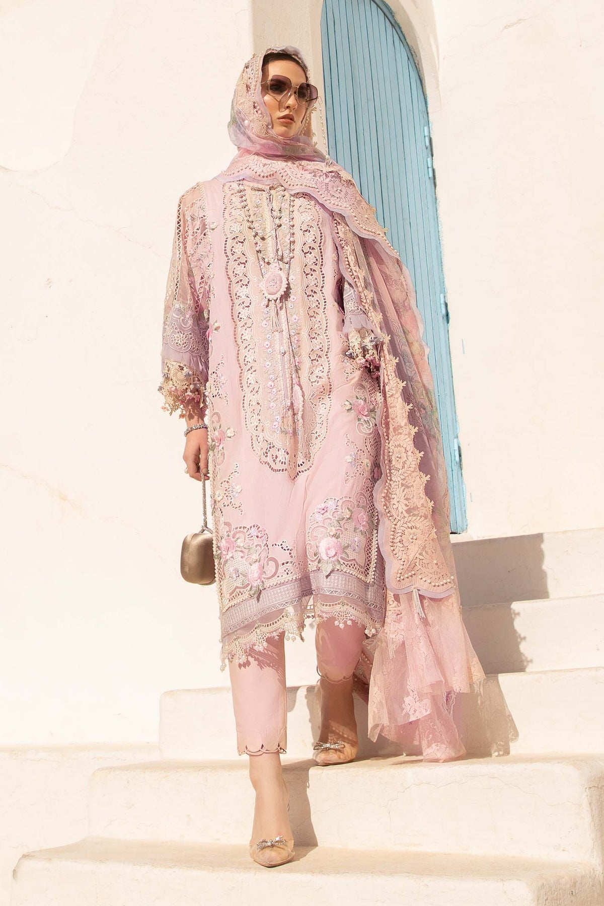 Maria B | Voyage a' Luxe Lawn | D-2406-A by Maria B - Designer Dress  - Type : Ladies Clothes - Available at Libayah - 100% Original 