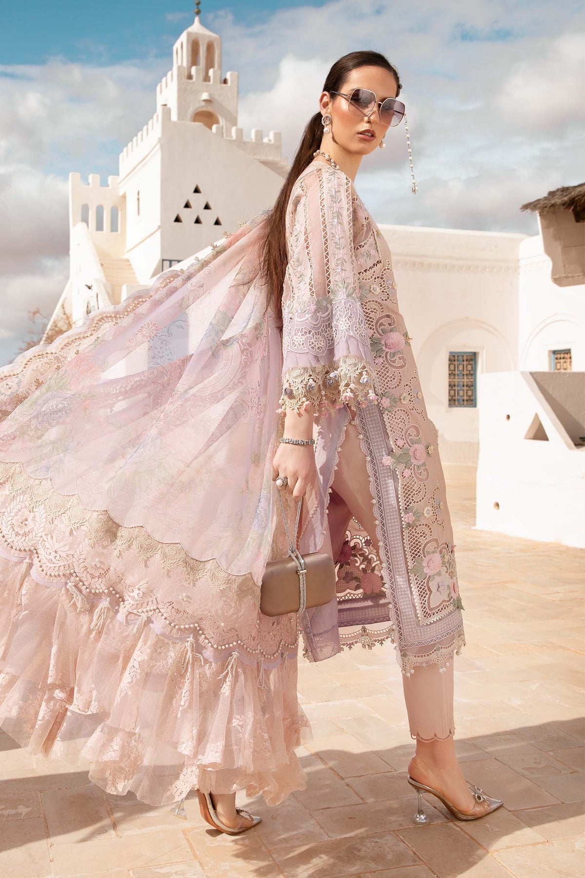 Maria B | Voyage a' Luxe Lawn | D-2406-A by Maria B - Designer Dress  - Type : Ladies Clothes - Available at Libayah - 100% Original 
