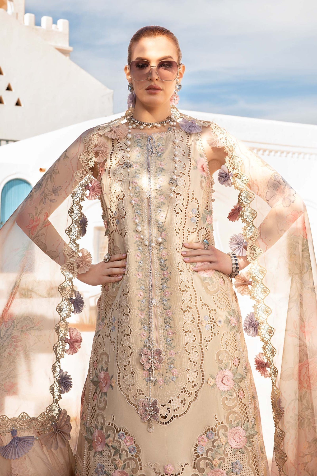Maria B | Voyage a' Luxe Lawn | D-2406-B by Maria B - Designer Dress  - Type : Ladies Clothes - Available at Libayah - 100% Original 