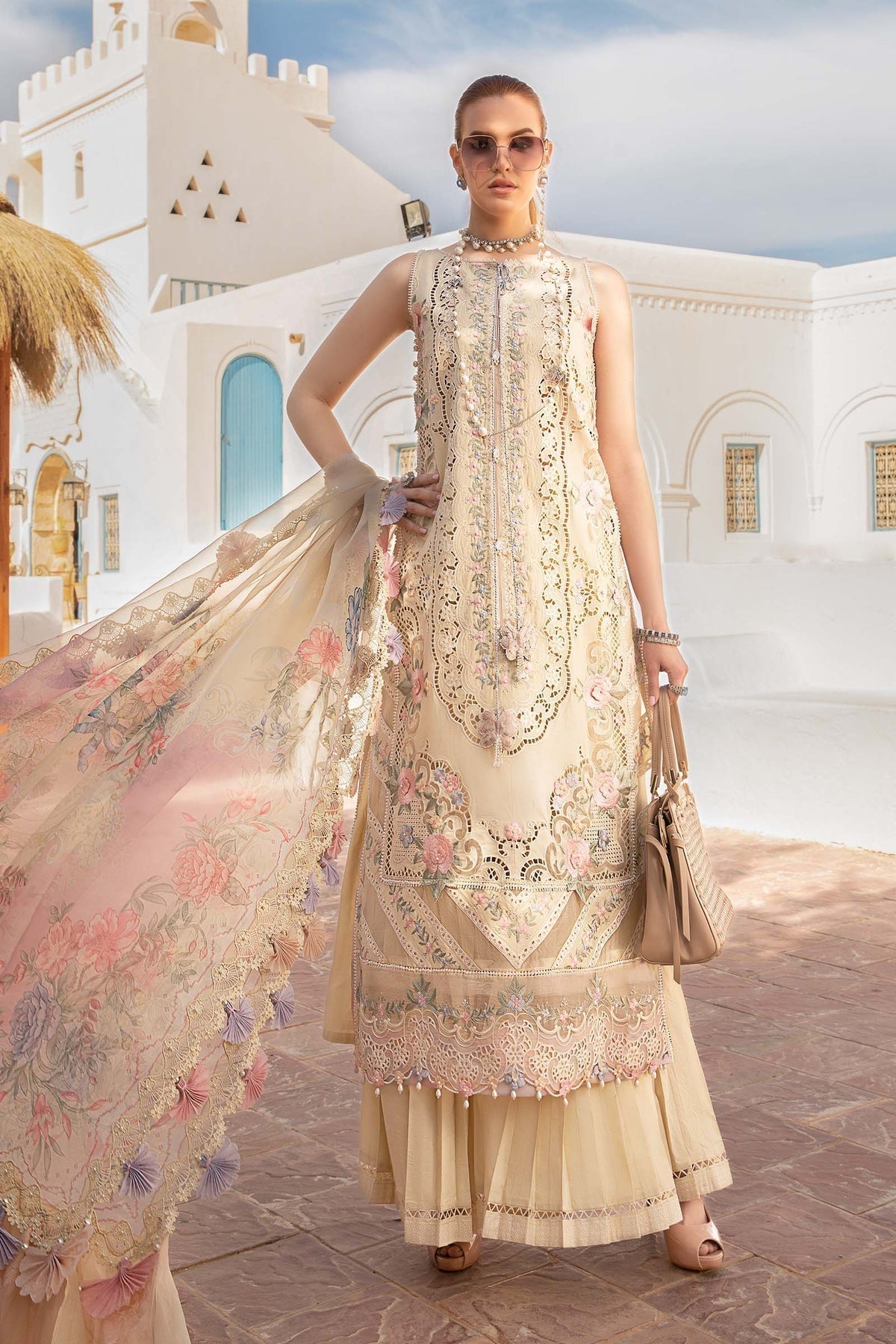 Maria B | Voyage a' Luxe Lawn | D-2406-B by Maria B - Designer Dress  - Type : Ladies Clothes - Available at Libayah - 100% Original 