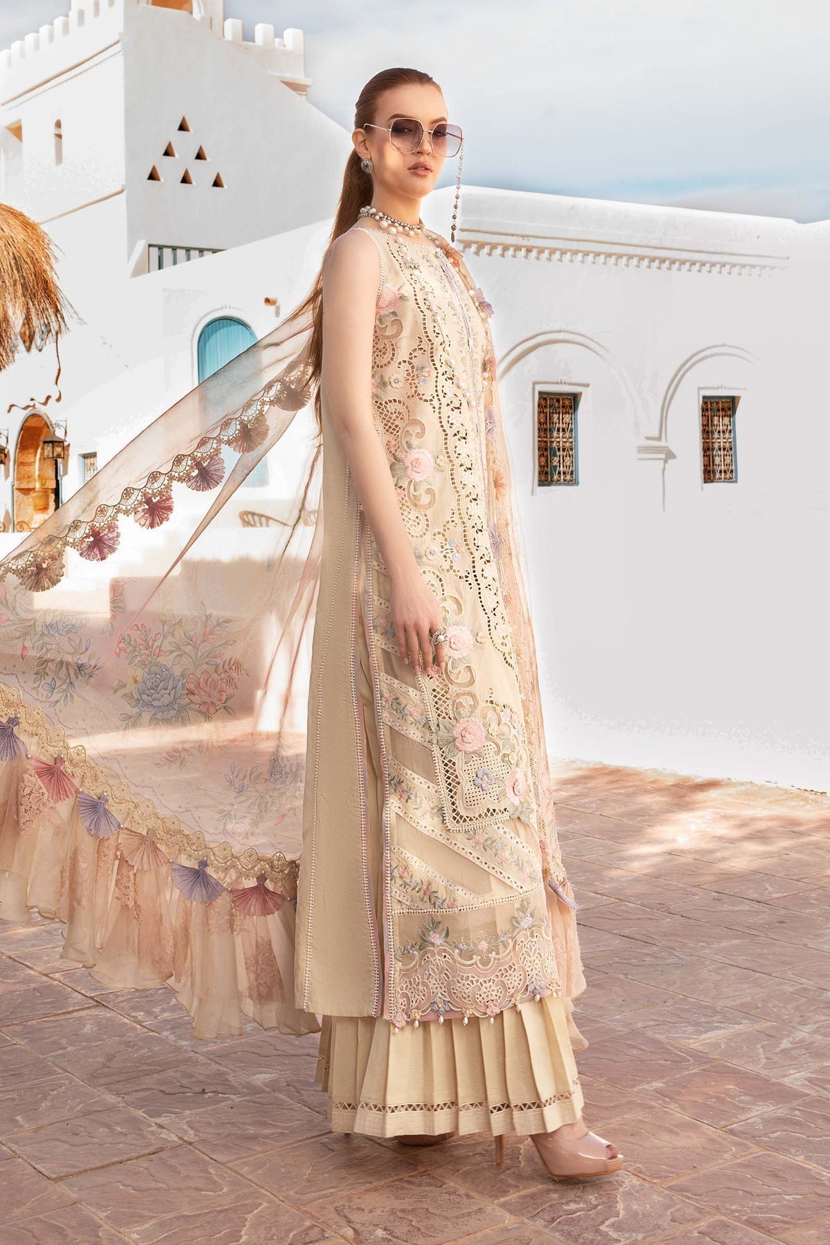 Maria B | Voyage a' Luxe Lawn | D-2406-B by Maria B - Designer Dress  - Type : Ladies Clothes - Available at Libayah - 100% Original 
