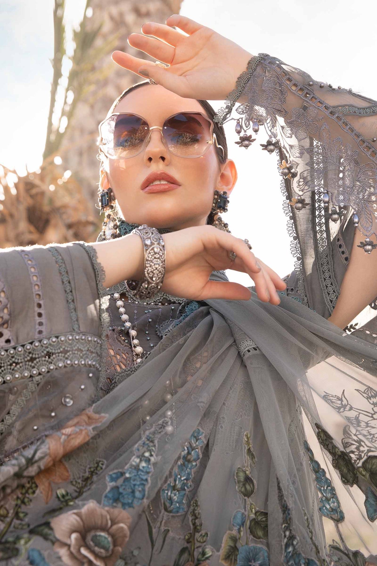 Maria B | Voyage a' Luxe Lawn | D-2407-B by Maria B - Designer Dress  - Type : Ladies Clothes - Available at Libayah - 100% Original 