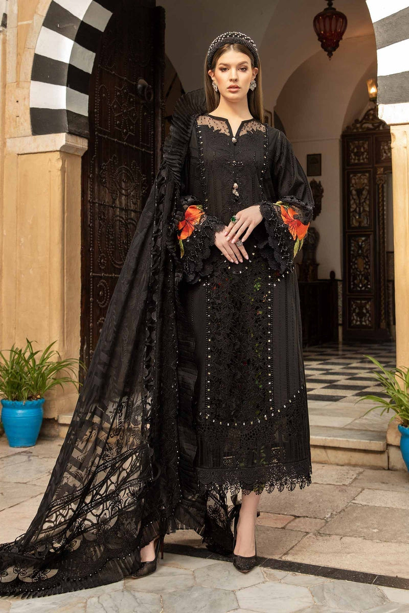 Maria B | Voyage a' Luxe Lawn | D-2408-B by Maria B - Designer Dress  - Type : Ladies Clothes - Available at Libayah - 100% Original 