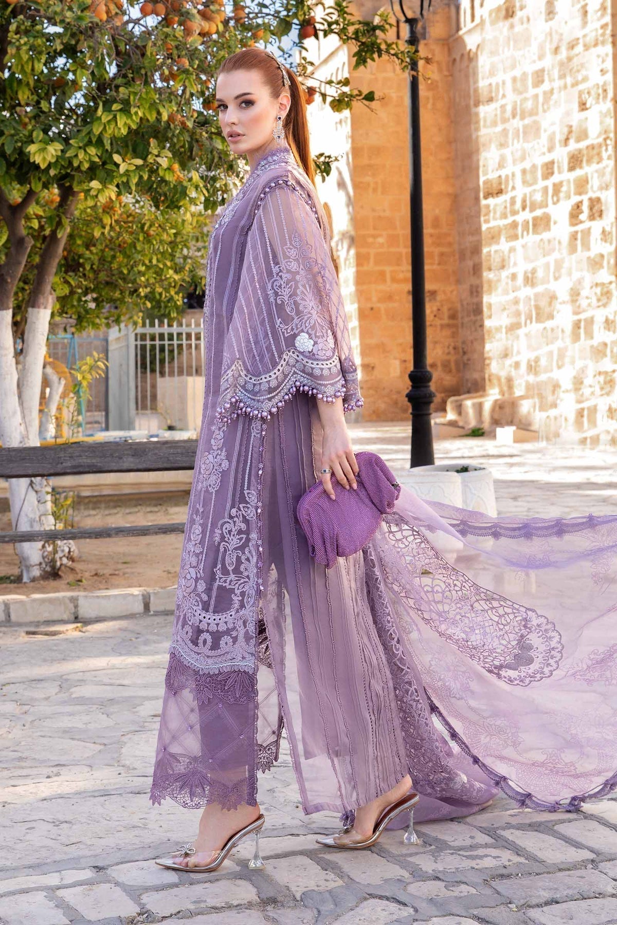 Maria B | Voyage a' Luxe Lawn | D-2401-A by Maria B - Designer Dress  - Type : Ladies Clothes - Available at Libayah - 100% Original 