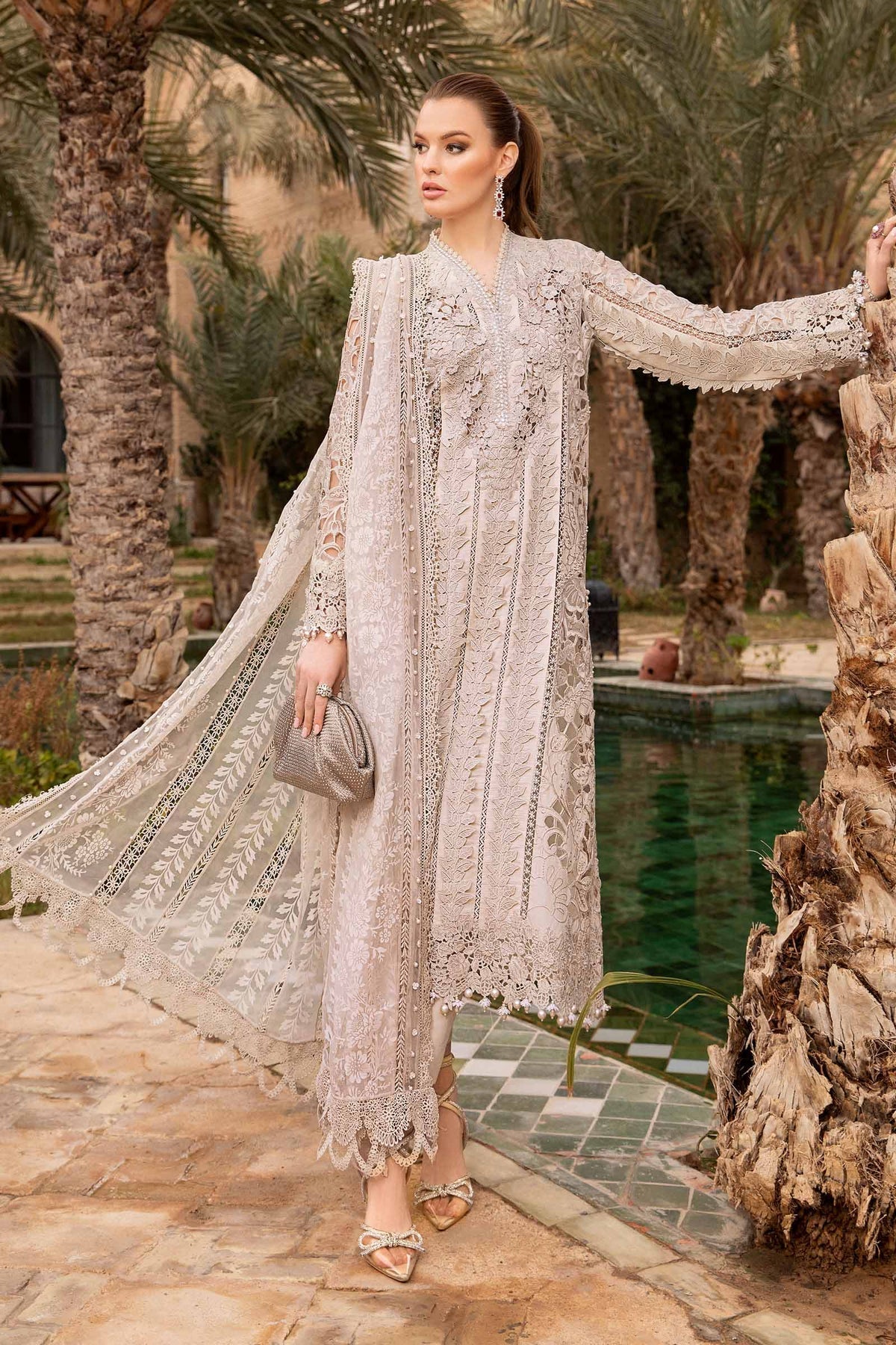 Maria B | Voyage a' Luxe Lawn | D-2409-A by Maria B - Designer Dress  - Type : Ladies Clothes - Available at Libayah - 100% Original 
