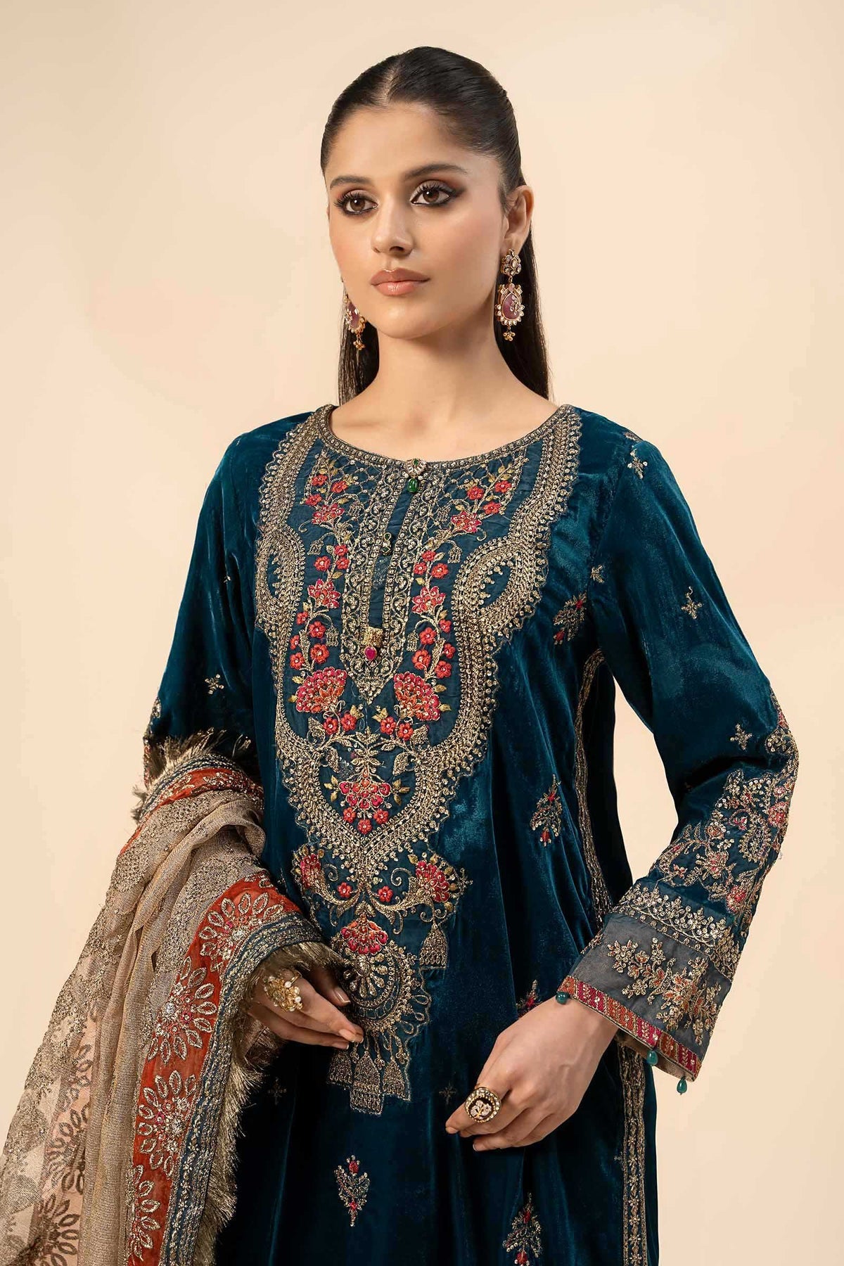 Maria B | Formal Wears | SF-W24-29 by Maria B - Designer Dress - Type: Ladies Clothes - Available at Libayah - 100% Original