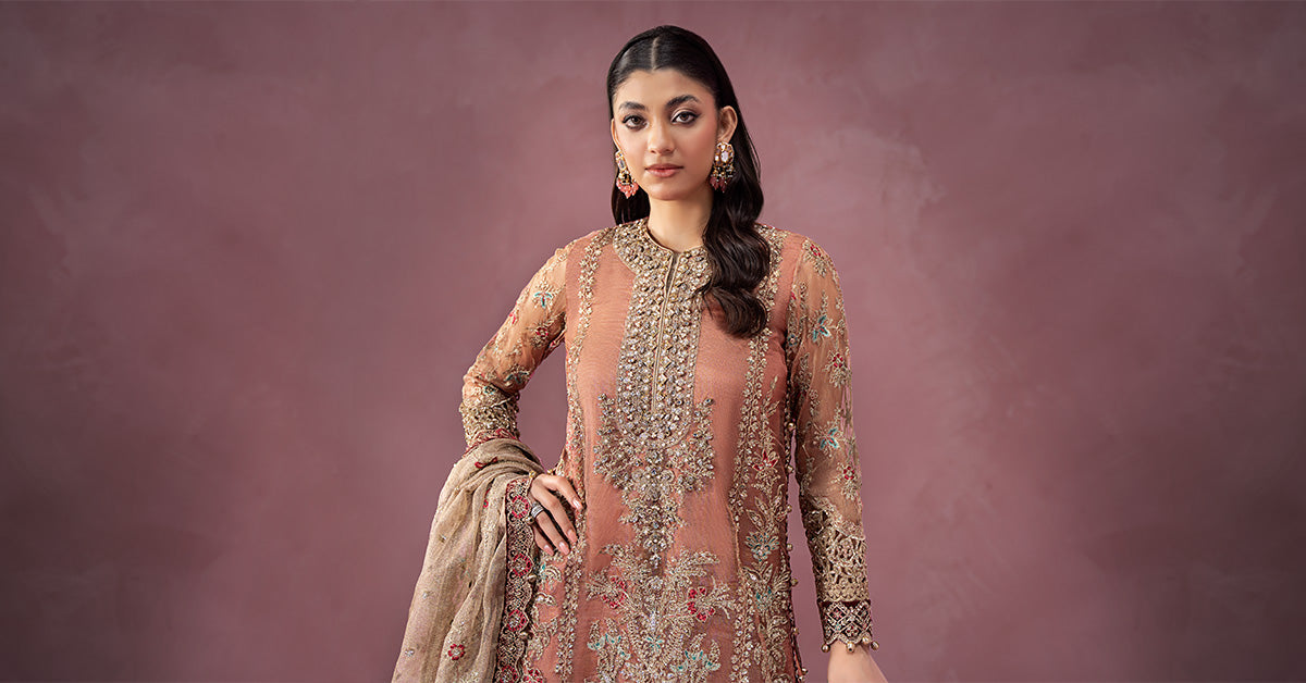 Maria B | Formal Wears | SF-W24-62 by Maria B - Designer Dress - Type: Ladies Clothes - Available at Libayah - 100% Original