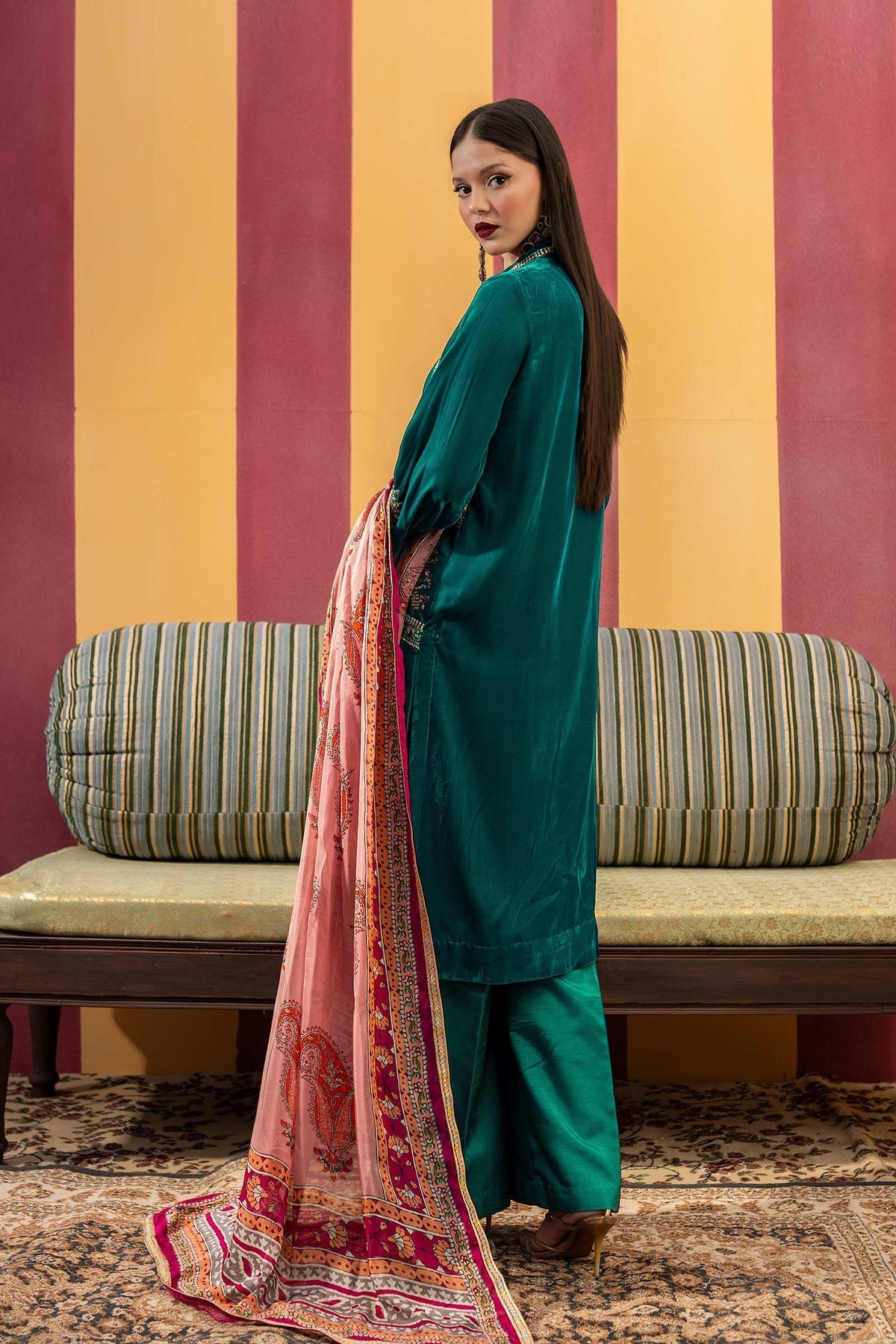 Maria B | M Basics Festive Velvet | MB-USW24-604 by Maria B - Designer Dress - Type: Ladies Clothes - Available at Libayah - 100% Original