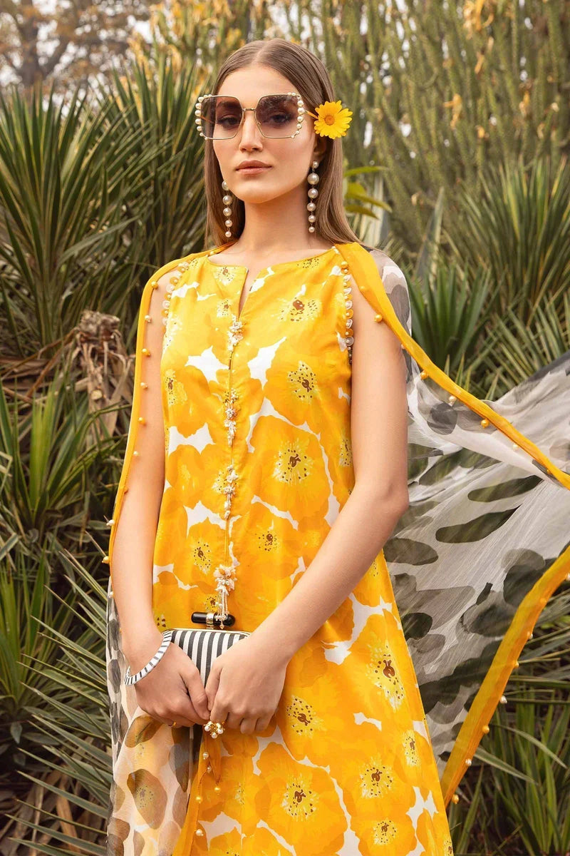 Maria B | M Prints Spring 24 | MPT-2112-B by Maria B - Designer Dress  - Type : Ladies Clothes - Available at Libayah - 100% Original 