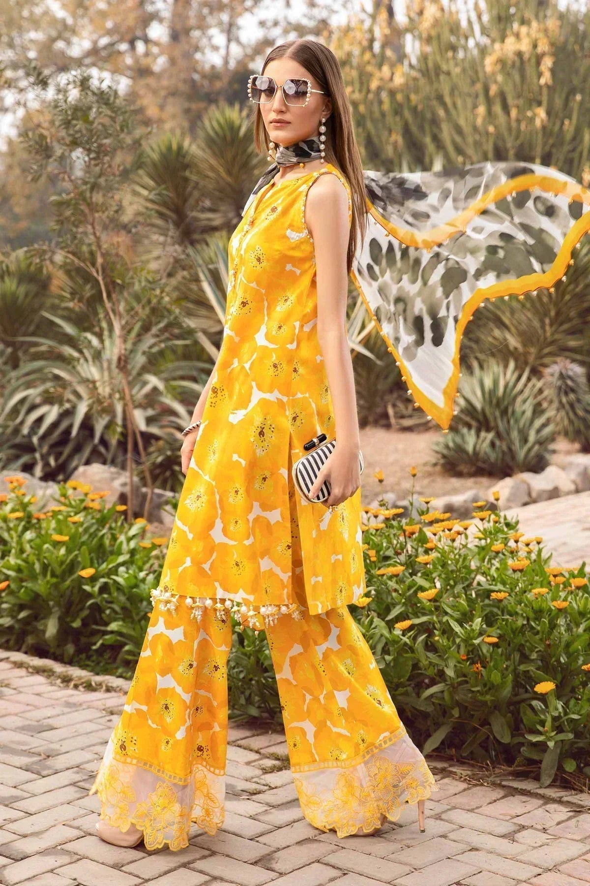 Maria B | M Prints Spring 24 | MPT-2112-B by Maria B - Designer Dress  - Type : Ladies Clothes - Available at Libayah - 100% Original 