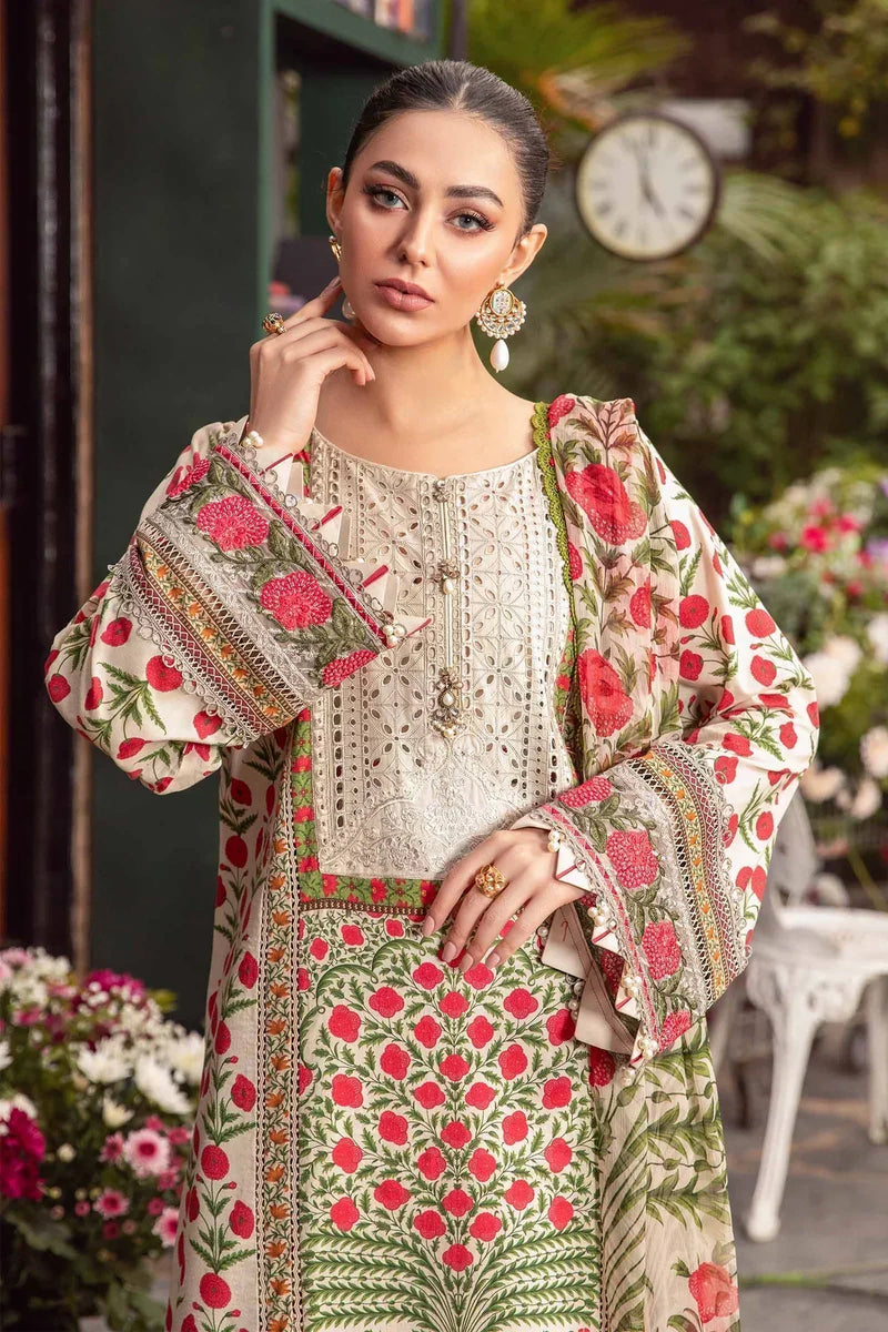 Maria B | M Prints Spring 24 | MPT-2114-A by Maria B - Designer Dress  - Type : Ladies Clothes - Available at Libayah - 100% Original 