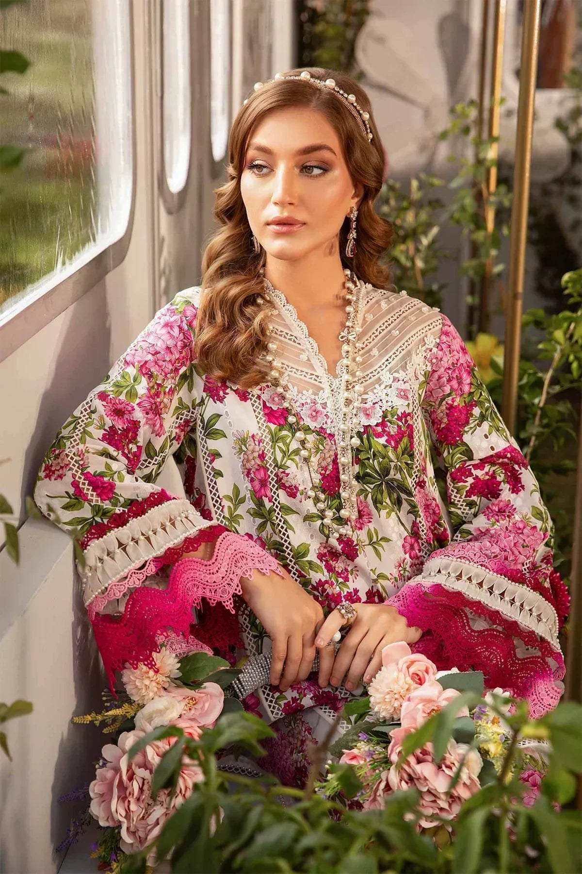 Maria B | M Prints Spring 24 | MPT-2102-A by Maria B - Designer Dress  - Type : Ladies Clothes - Available at Libayah - 100% Original 