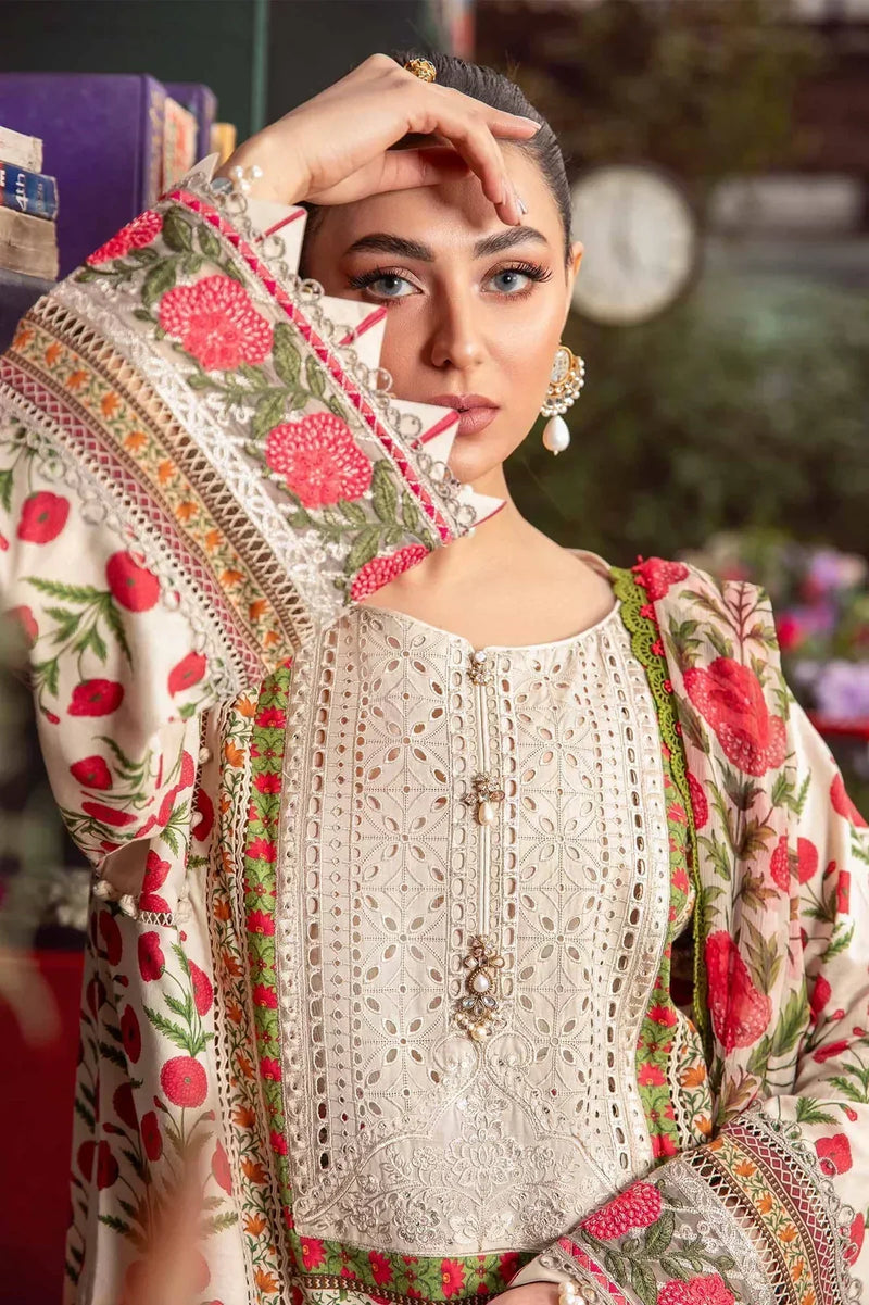 Maria B | M Prints Spring 24 | MPT-2114-A by Maria B - Designer Dress  - Type : Ladies Clothes - Available at Libayah - 100% Original 