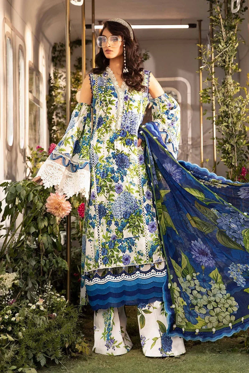 Maria B | M Prints Spring 24 | MPT-2102-B by Maria B - Designer Dress  - Type : Ladies Clothes - Available at Libayah - 100% Original 