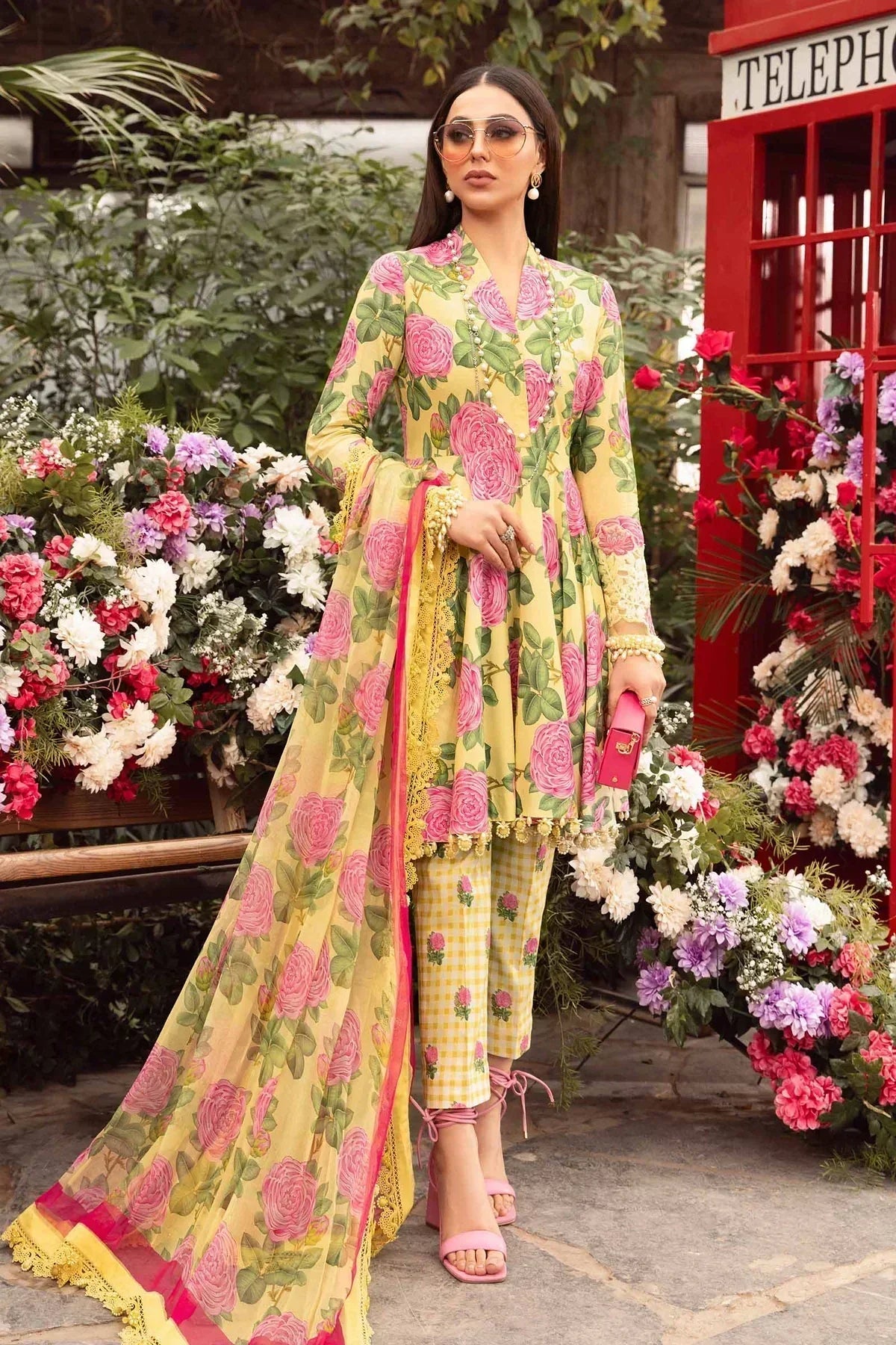 Maria B | M Prints Spring 24 | MPT-2103-A by Maria B - Designer Dress  - Type : Ladies Clothes - Available at Libayah - 100% Original 