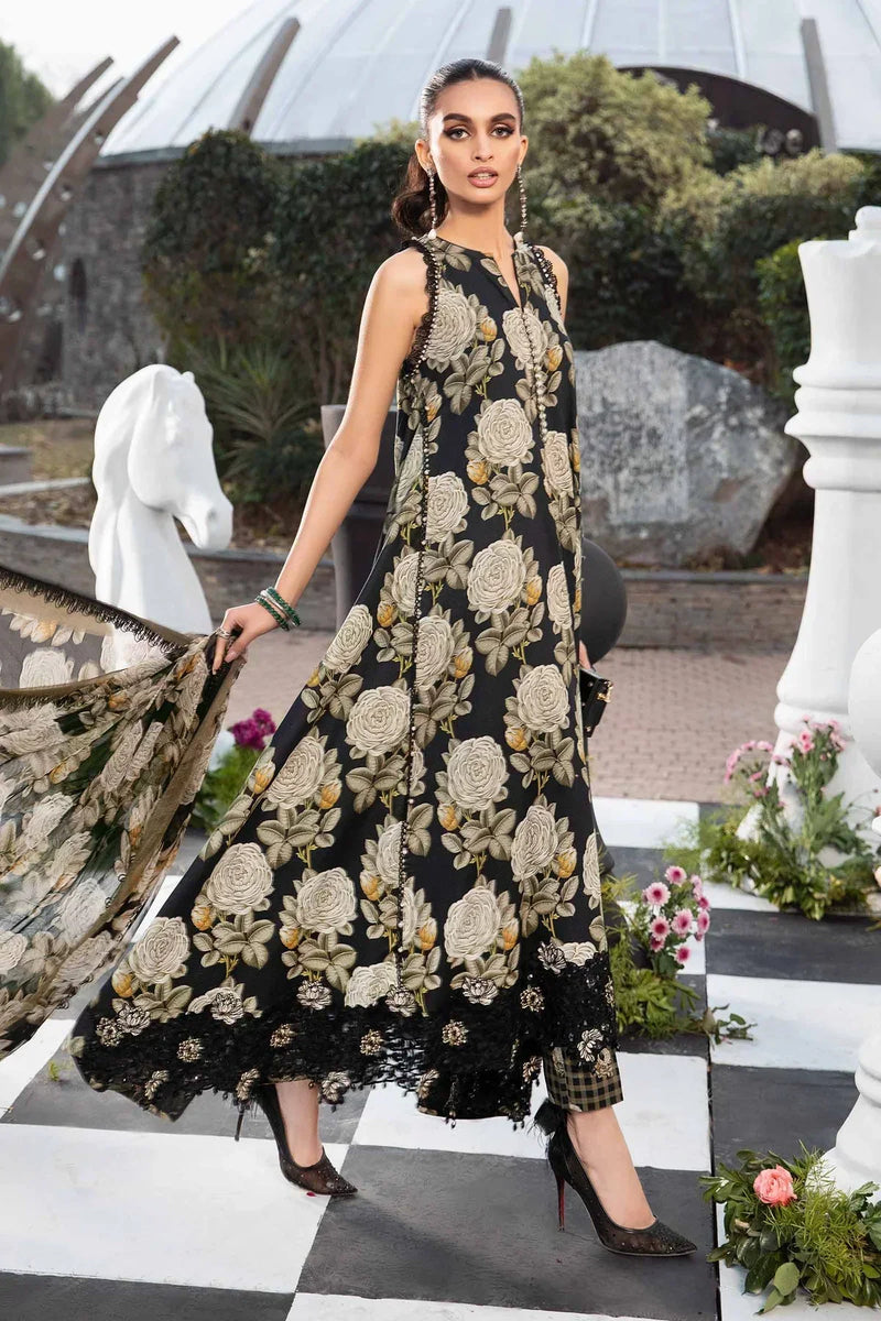 Maria B | M Prints Spring 24 | MPT-2103-B by Maria B - Designer Dress  - Type : Ladies Clothes - Available at Libayah - 100% Original 