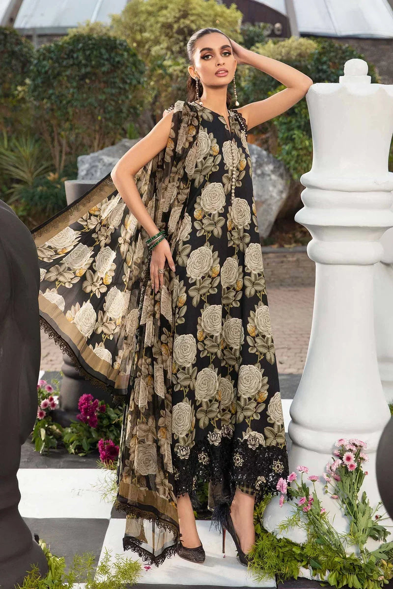 Maria B | M Prints Spring 24 | MPT-2103-B by Maria B - Designer Dress  - Type : Ladies Clothes - Available at Libayah - 100% Original 