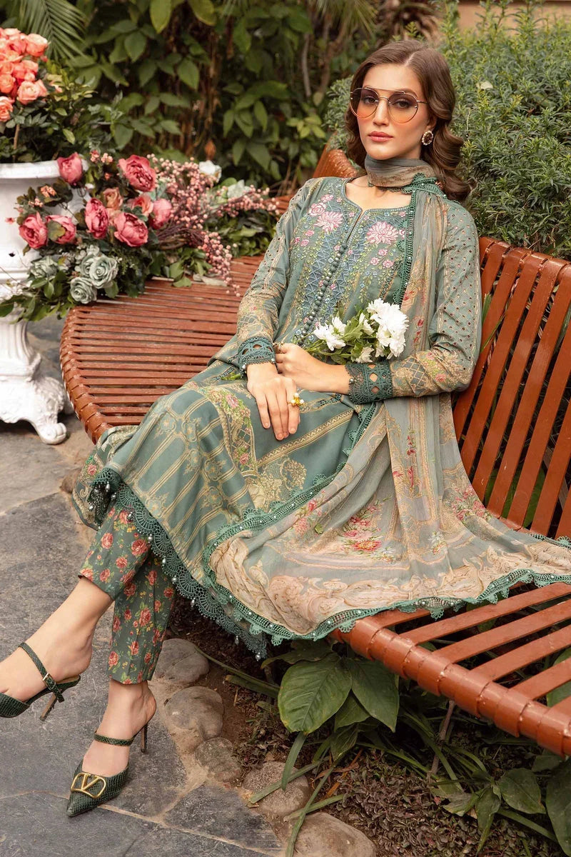 Maria B | M Prints Spring 24 | MPT-2104-B by Maria B - Designer Dress  - Type : Ladies Clothes - Available at Libayah - 100% Original 