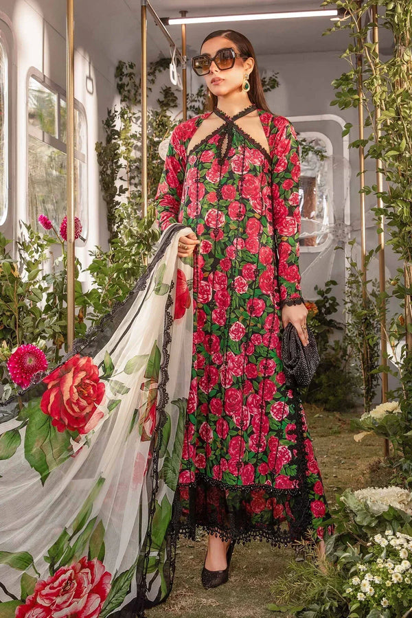 Maria B | M Prints Spring 24 | MPT-2106-B by Maria B - Designer Dress  - Type : Ladies Clothes - Available at Libayah - 100% Original 