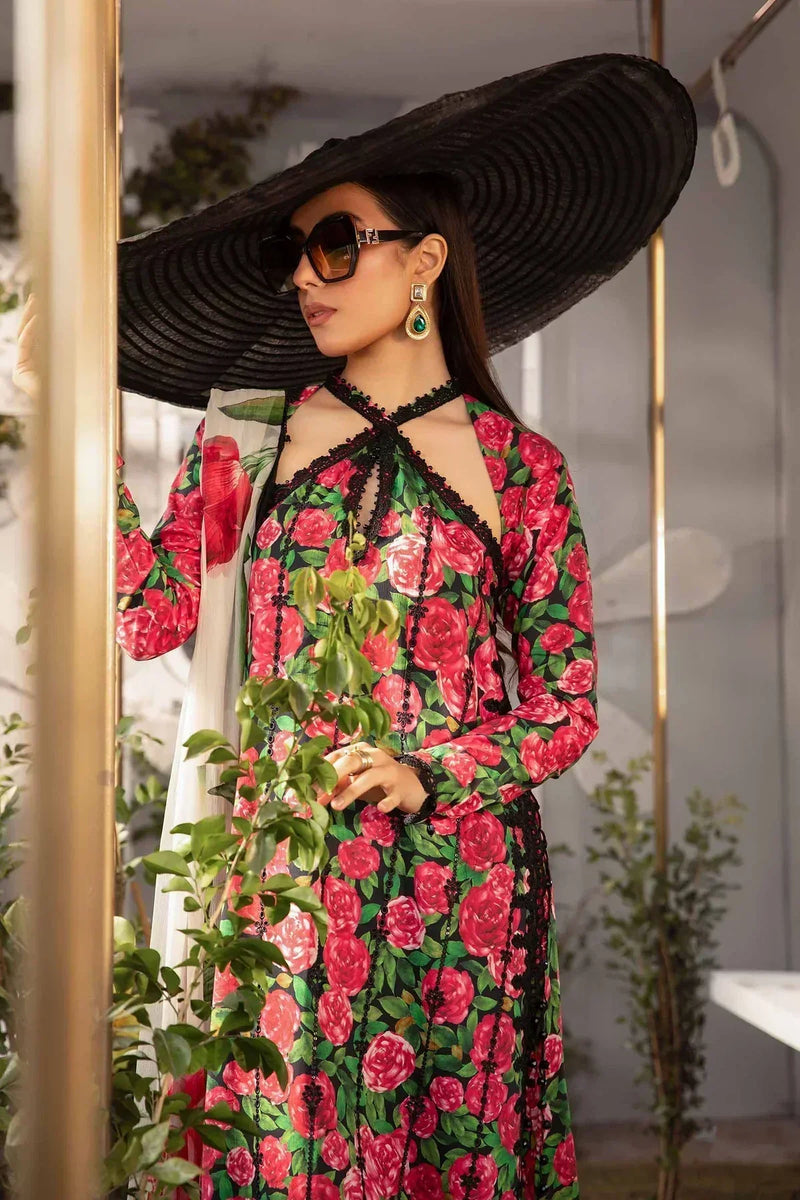 Maria B | M Prints Spring 24 | MPT-2106-B by Maria B - Designer Dress  - Type : Ladies Clothes - Available at Libayah - 100% Original 