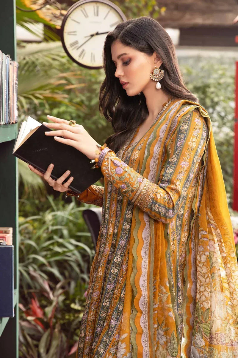 Maria B | M Prints Spring 24 | MPT-2107-A by Maria B - Designer Dress  - Type : Ladies Clothes - Available at Libayah - 100% Original 