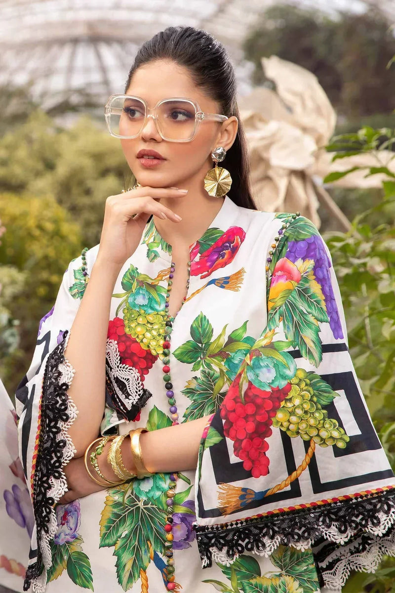 Maria B | M Prints Spring 24 | MPT-2108-A by Maria B - Designer Dress  - Type : Ladies Clothes - Available at Libayah - 100% Original 