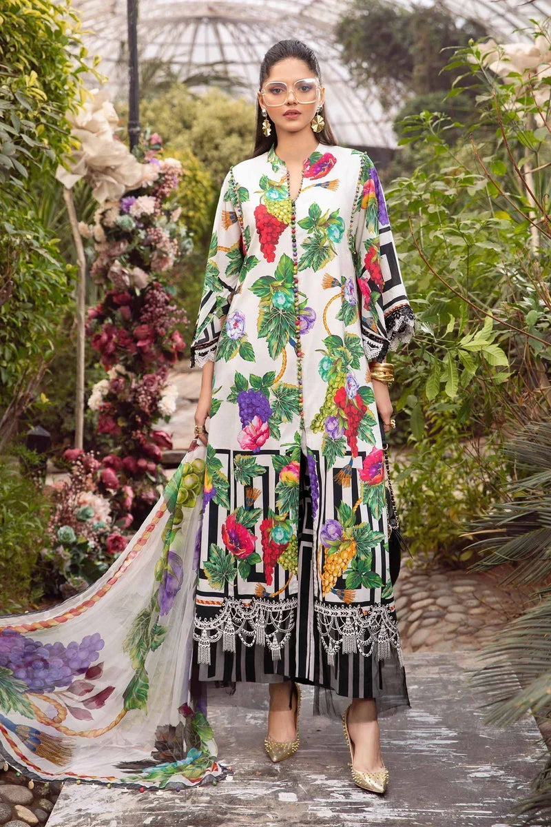 Maria B | M Prints Spring 24 | MPT-2108-A by Maria B - Designer Dress  - Type : Ladies Clothes - Available at Libayah - 100% Original 