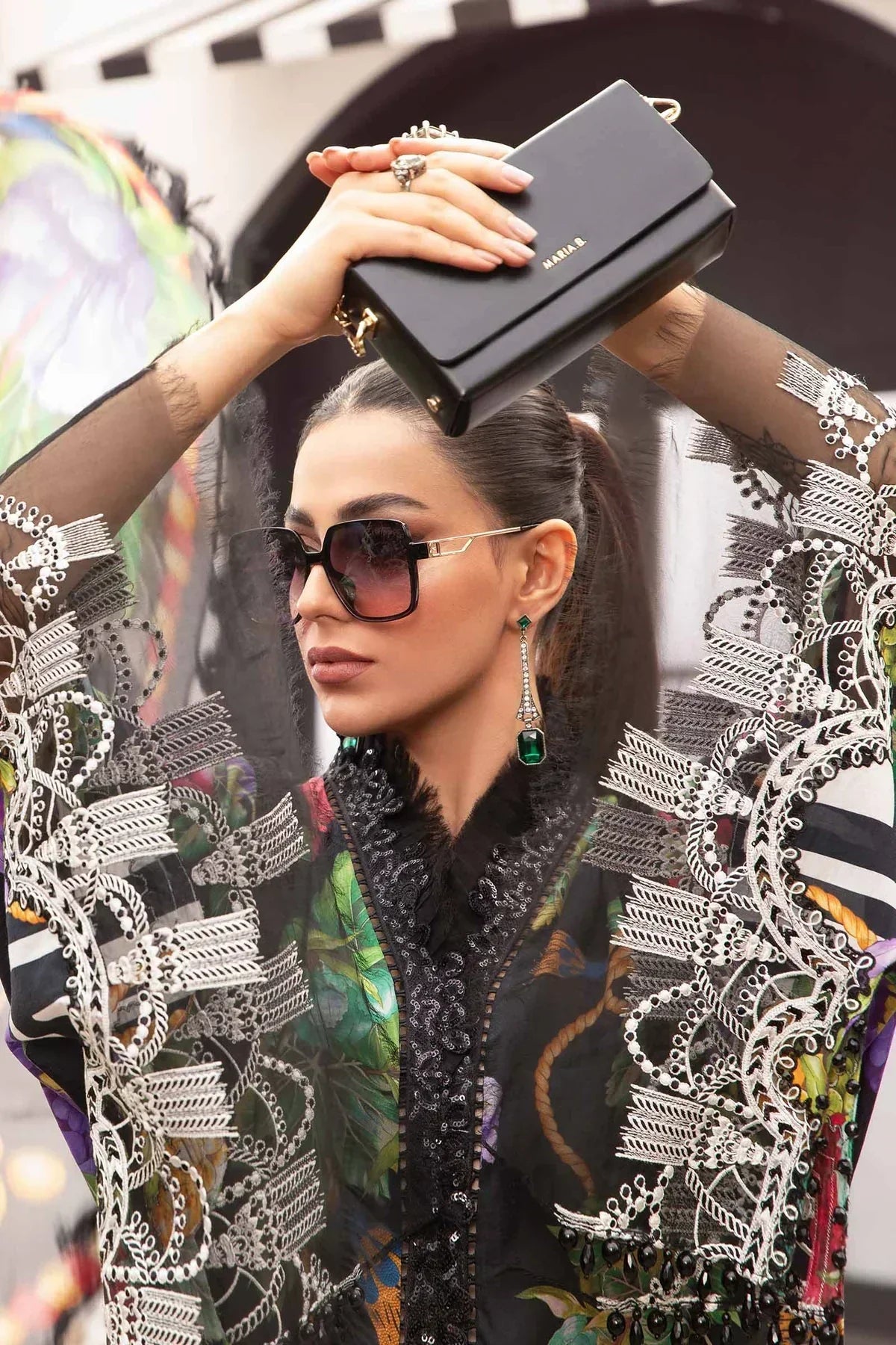 Maria B | M Prints Spring 24 | MPT-2108-B by Maria B - Designer Dress  - Type : Ladies Clothes - Available at Libayah - 100% Original 